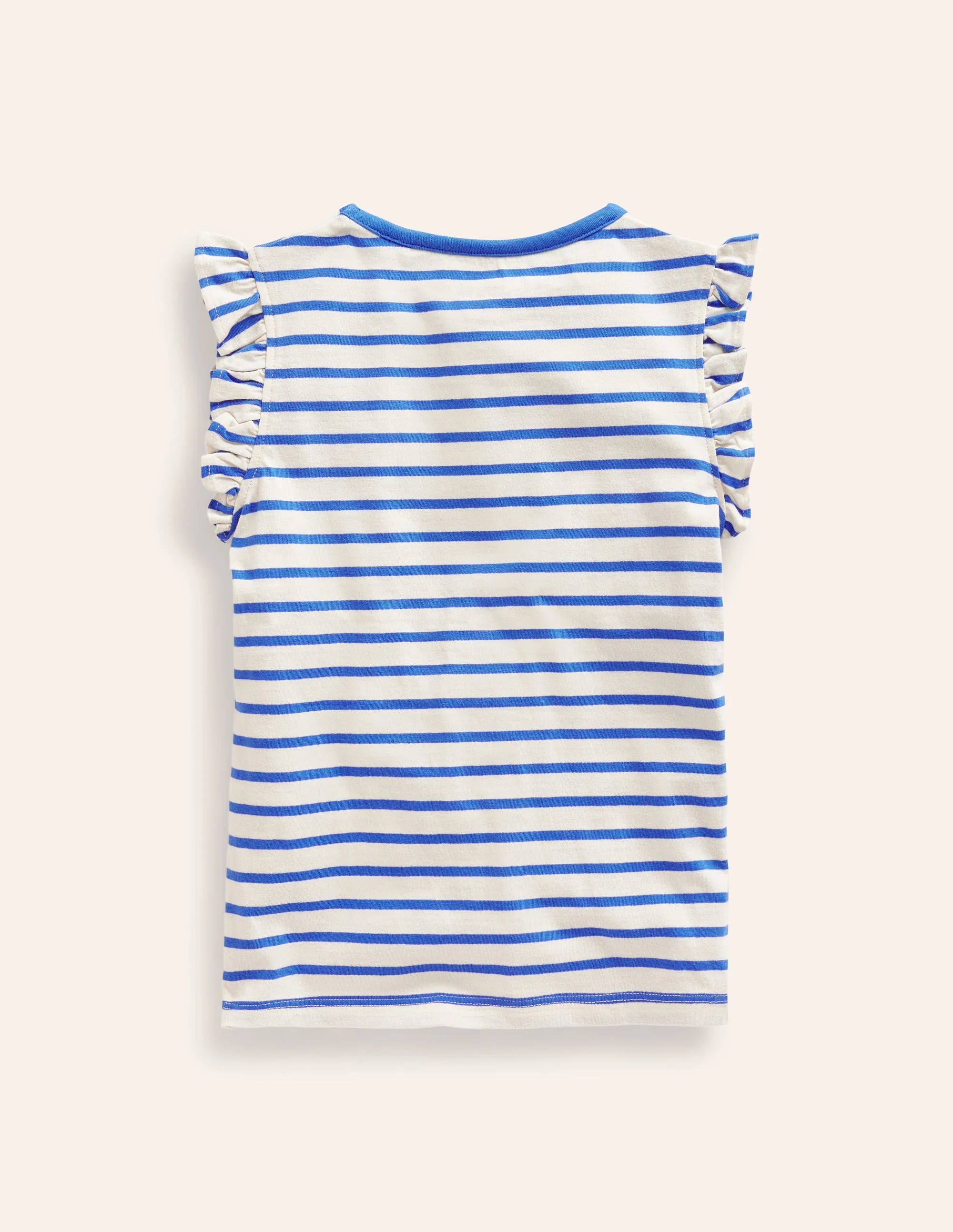 Flutter Short Sleeve T-Shirt-Vanilla Pod/ Cabanna Blue - Image 2