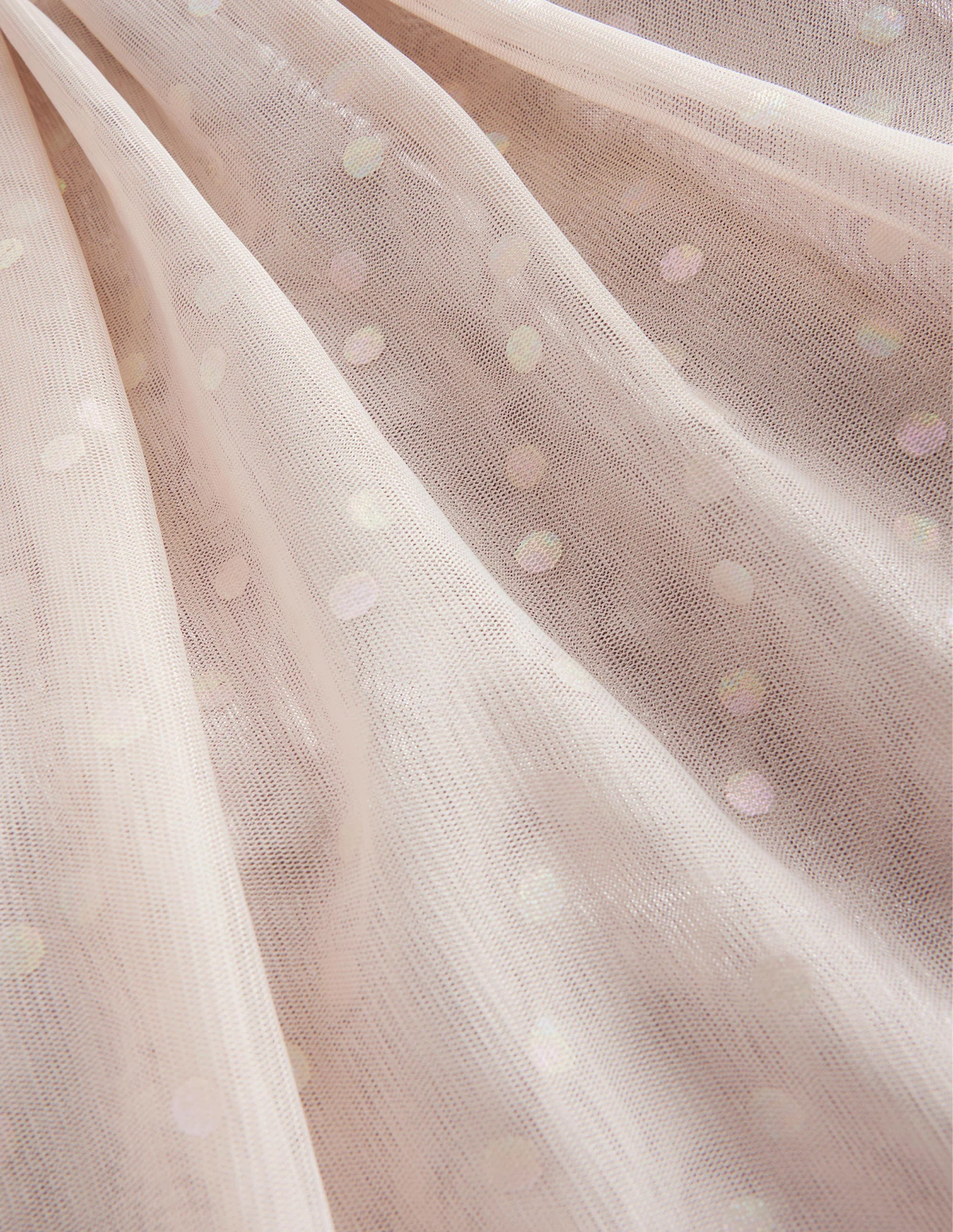 Foil Spot Tulle Midi Skirt-Mountain Heather - Image 3