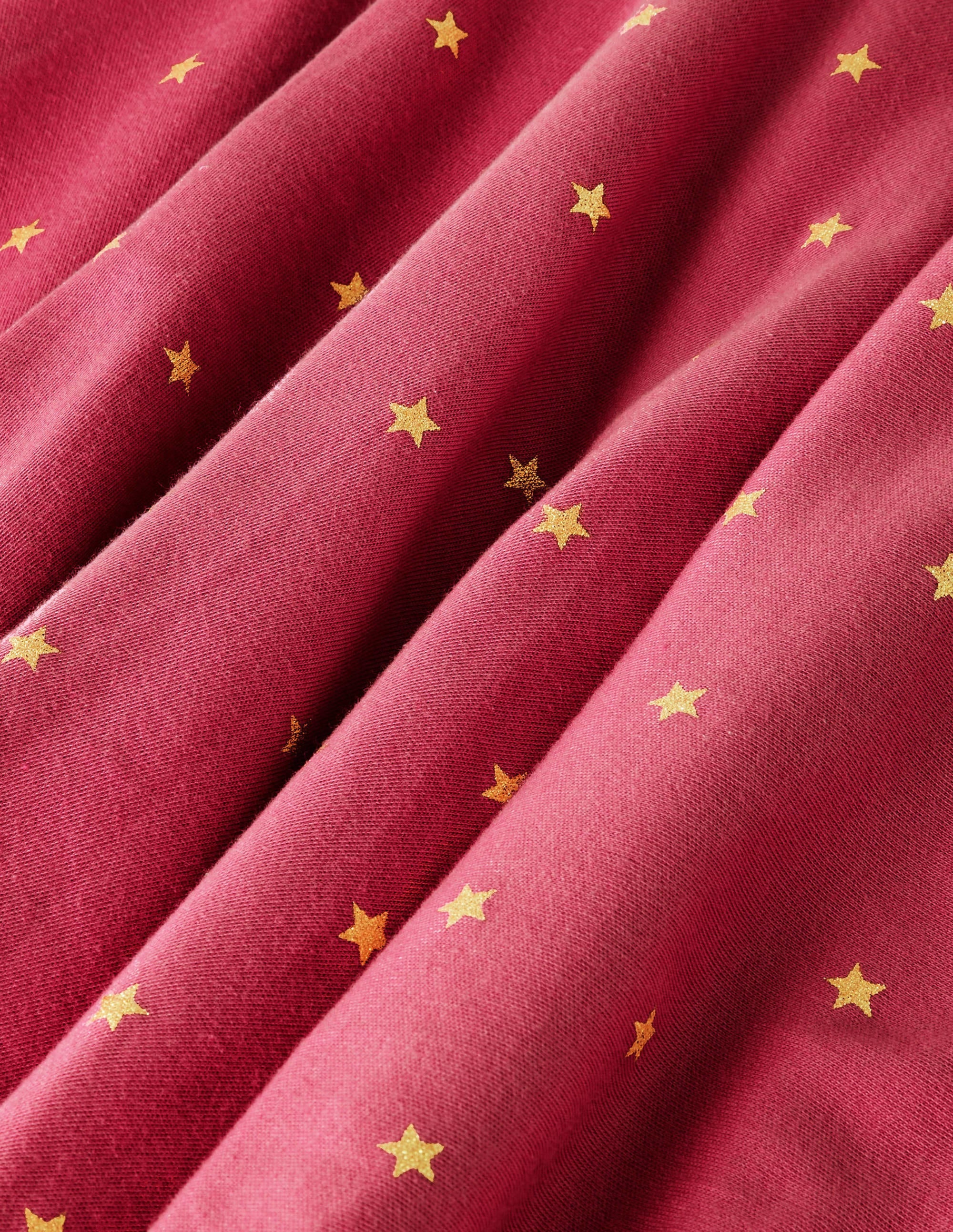 Foil Star Twirly Dress-Pink and Gold Foil Stars - Image 3