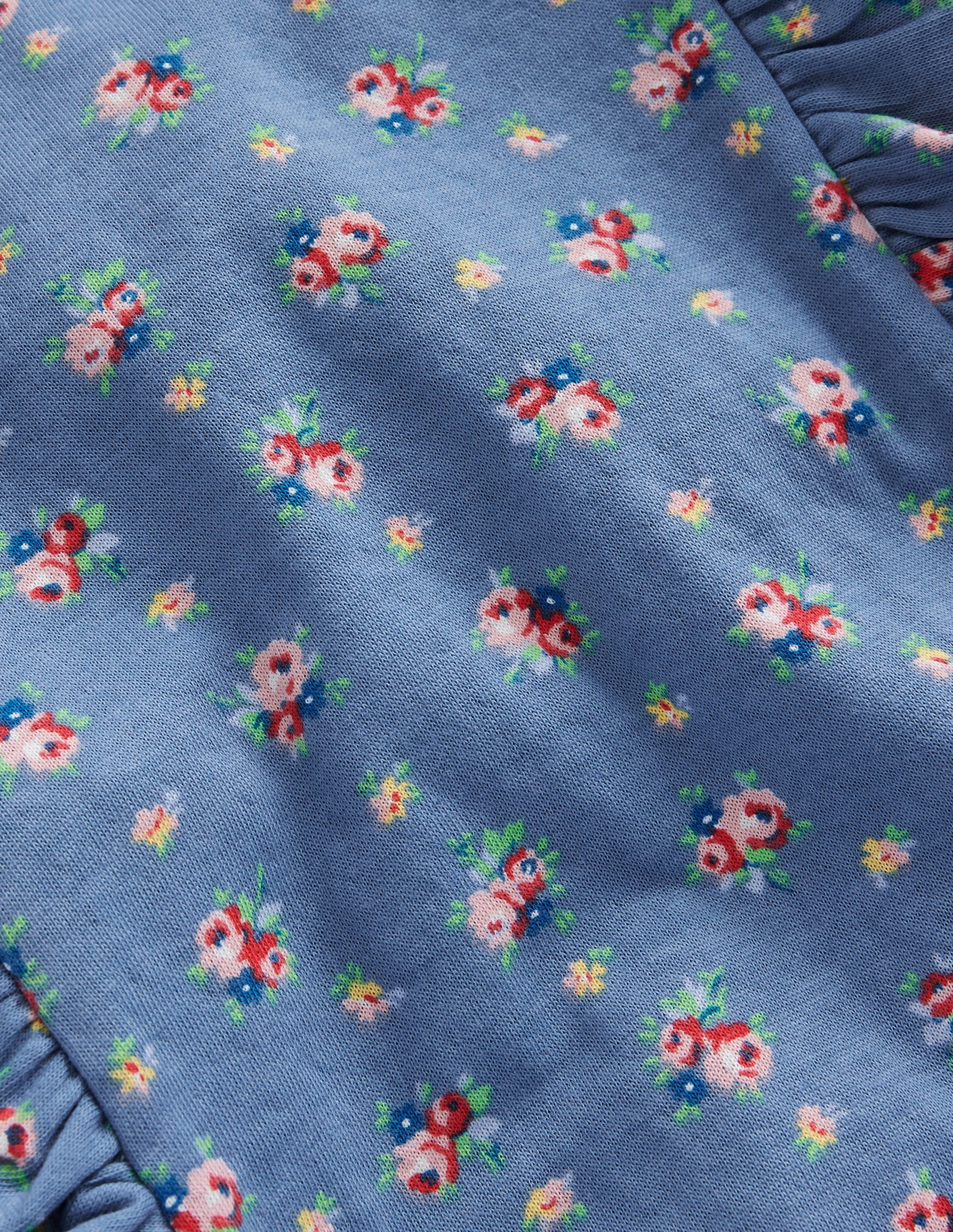 Frill Printed Sweatshirt-Bluejay Floral Bouquet - Image 3