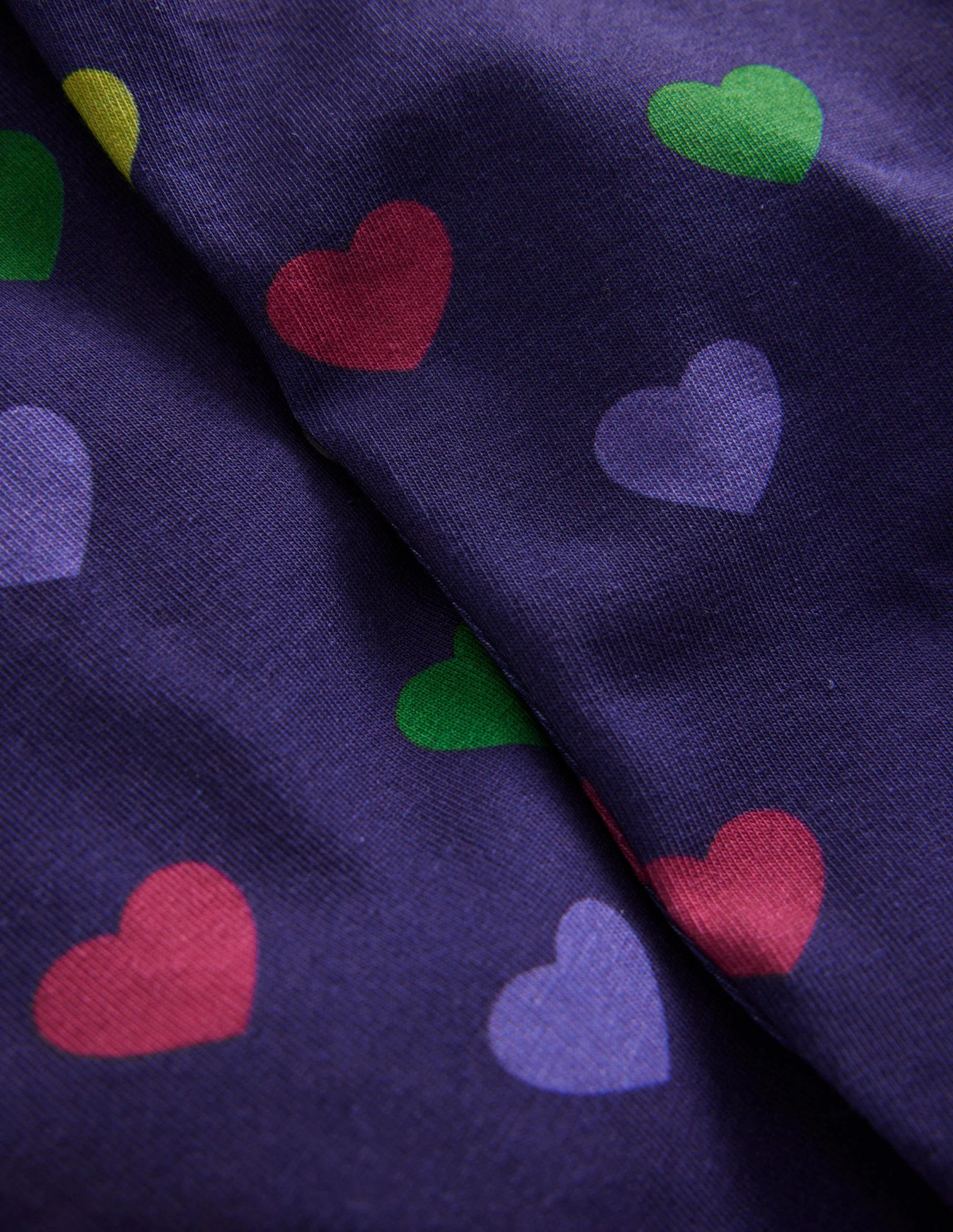 Fun Cosy Leggings-College Navy Hearts - Image 3