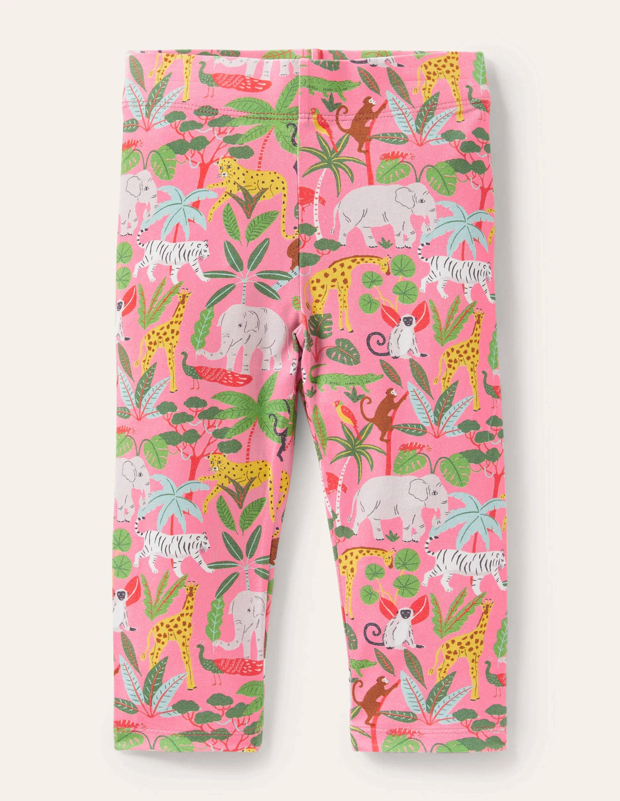 Fun Cropped Leggings-Pink Lemonade Jungle