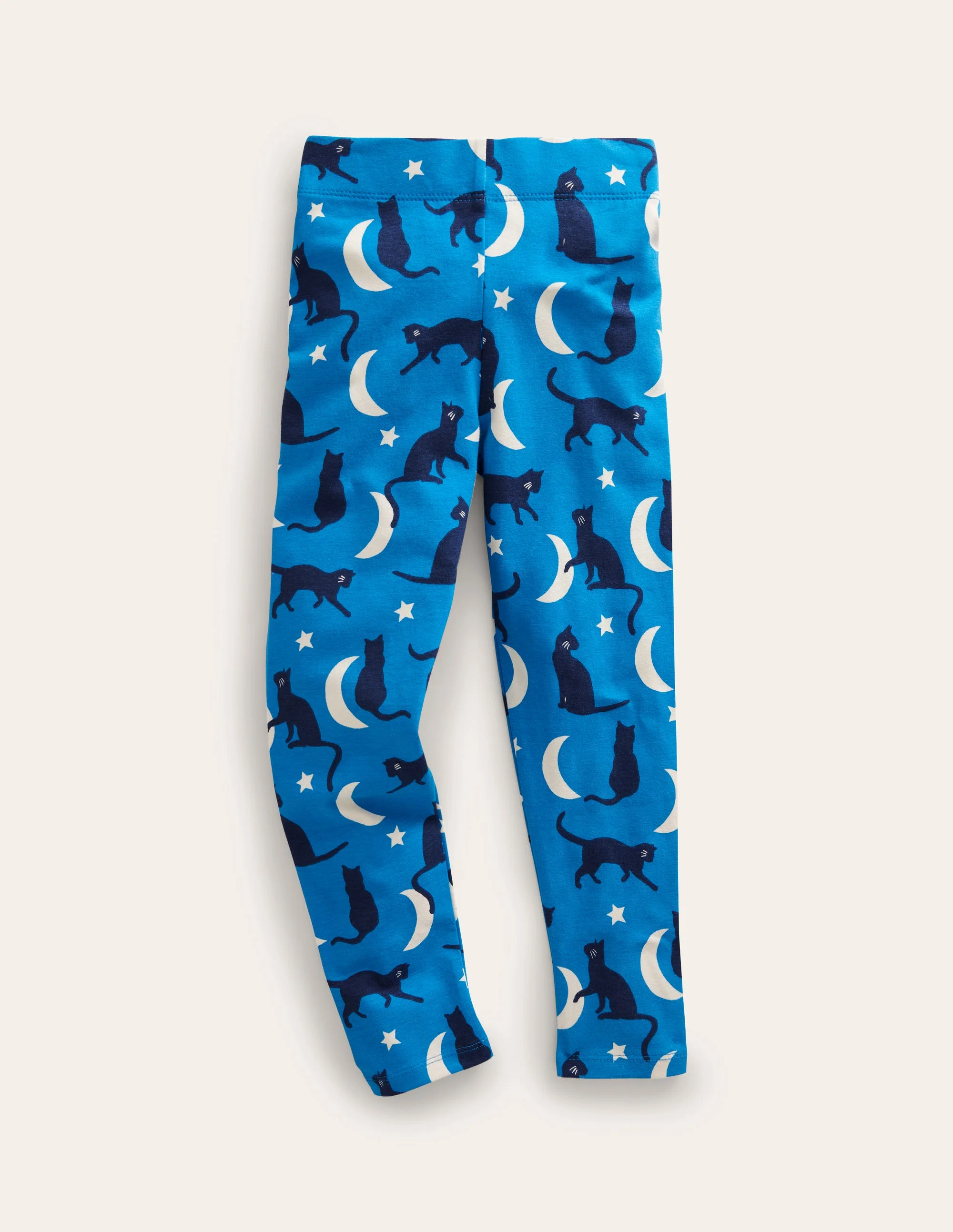 Fun Leggings-Bright Blue Cats