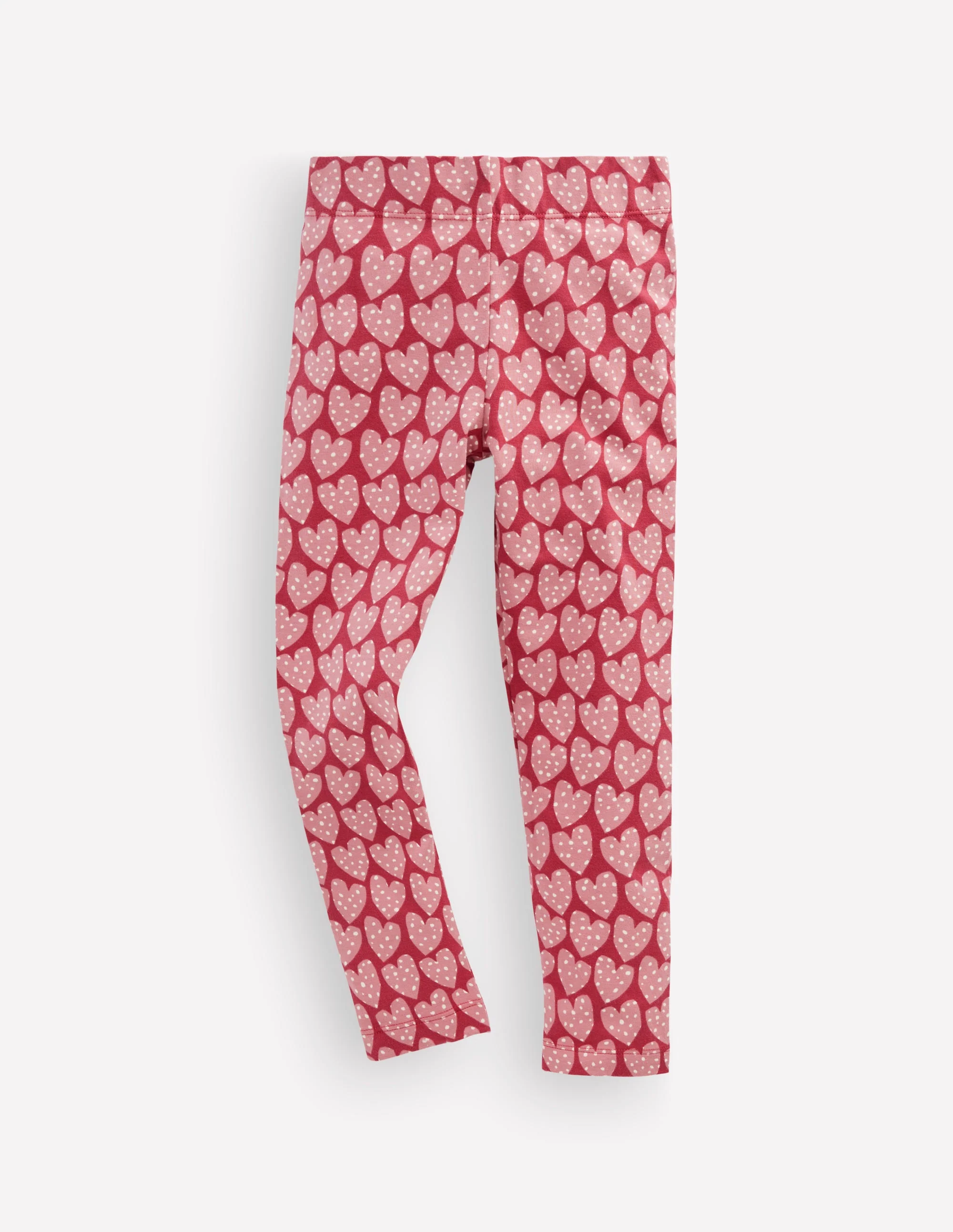 Fun Leggings-Red Earth Spotty Hearts