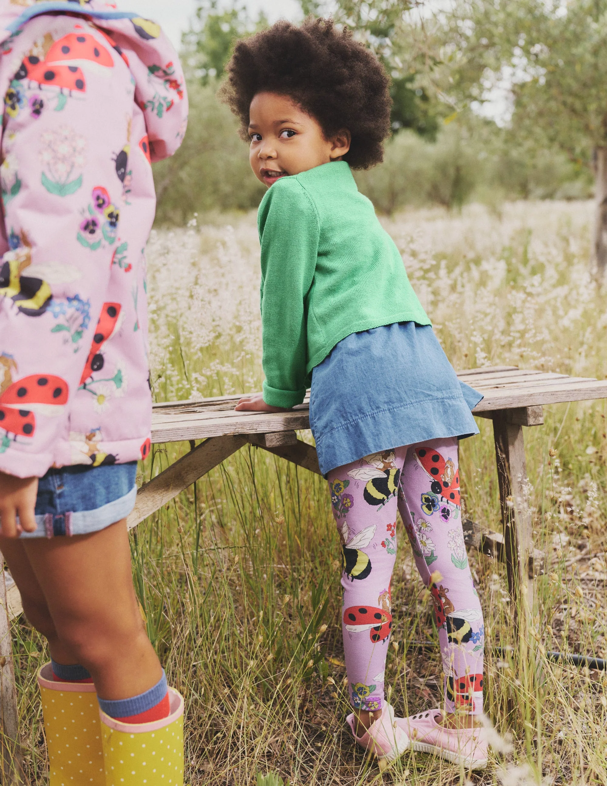 Fun Leggings-Sugared Almond Pink Meadows - Image 4