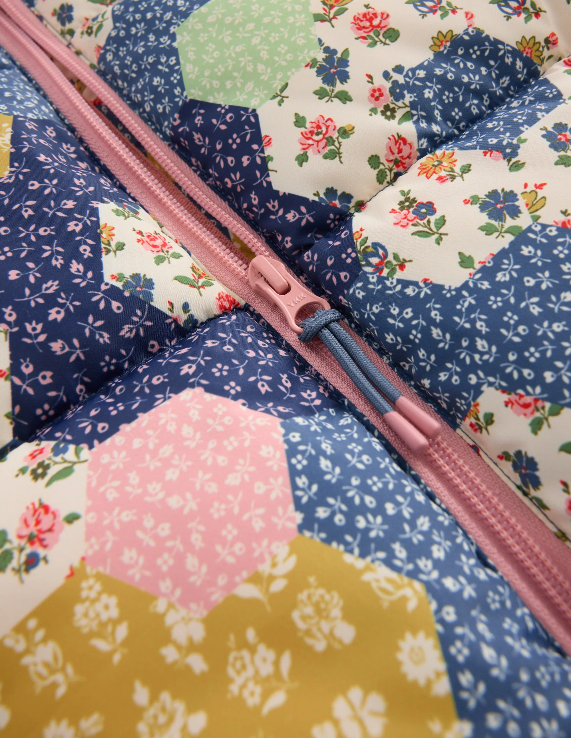 Fun Padded Coat-Patchwork Flowers - Image 3