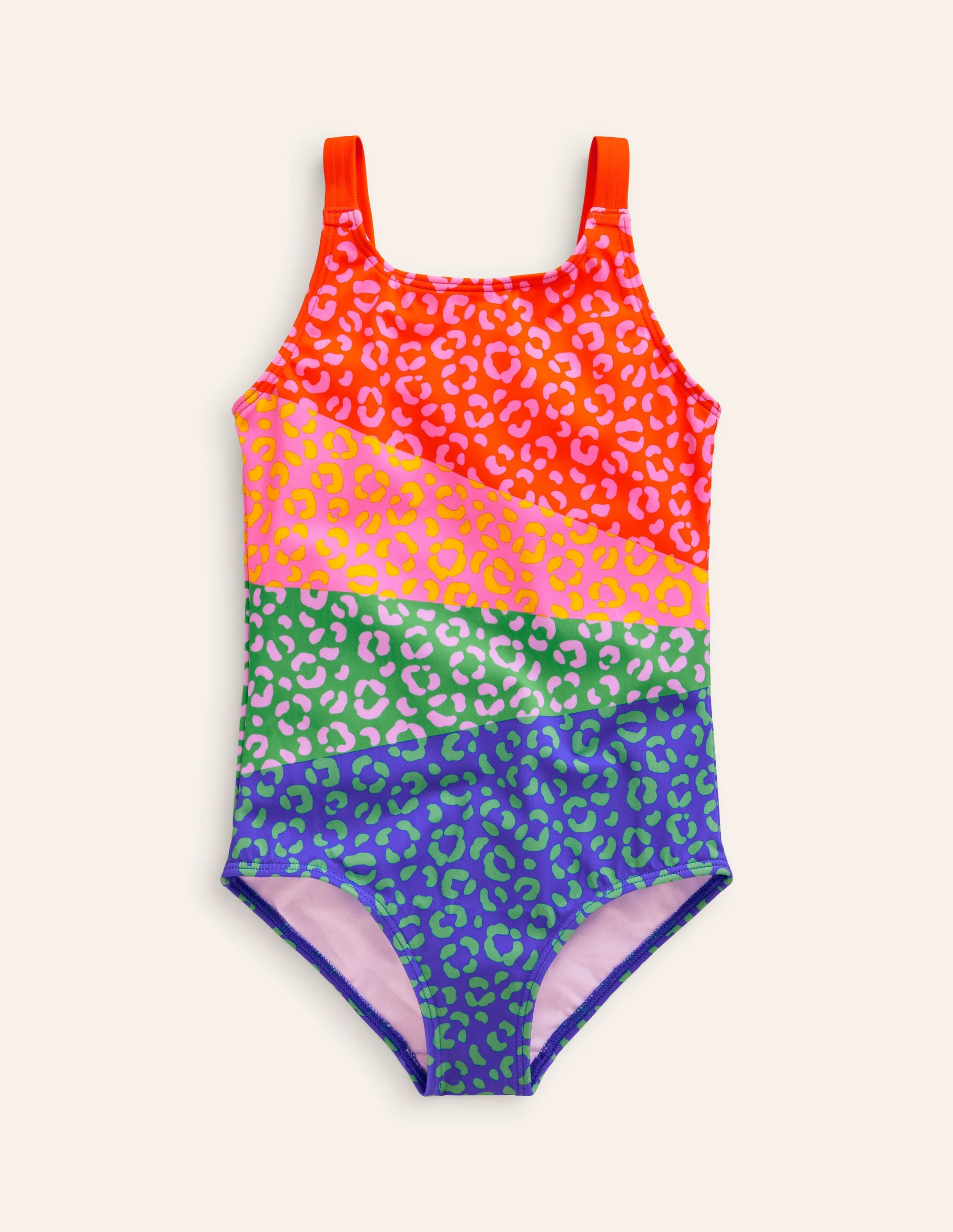 Fun Printed Swimsuit-Multi Leopard Print