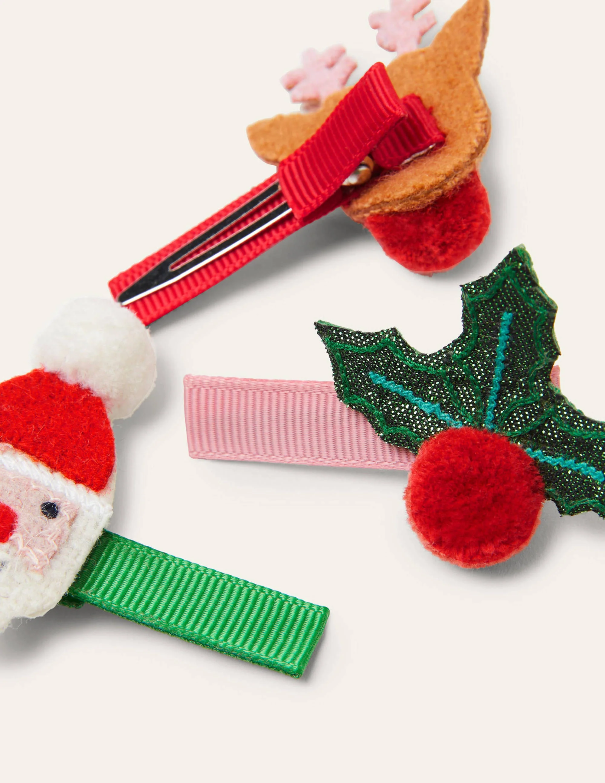 Hair Clips 3 Pack-Multi Christmas - Image 2