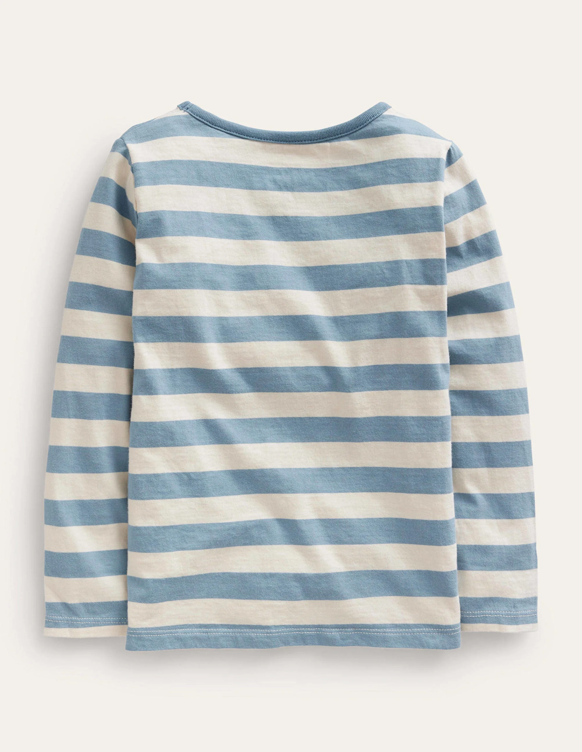Halloween Appliqué Cotton Top-Pebble Blue/Ivory - Image 2