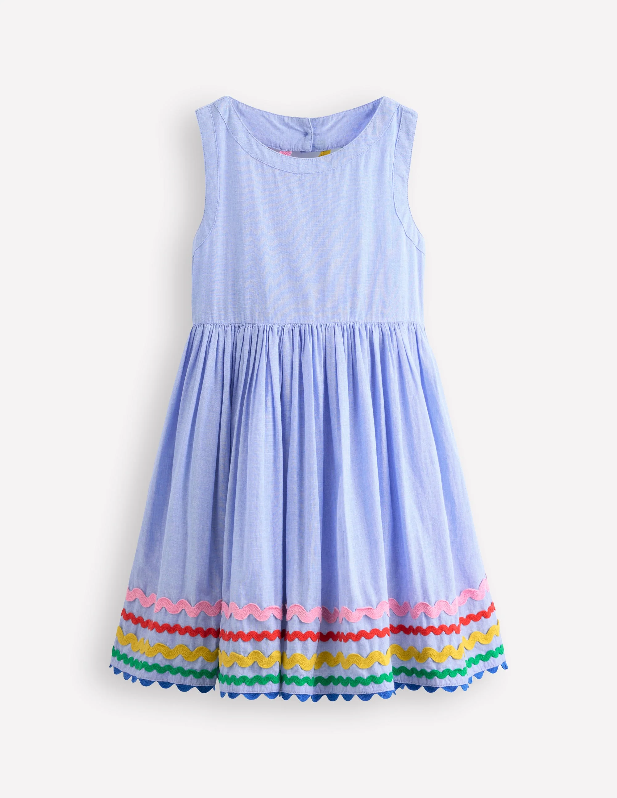 Harlow Back Detail Dress-End on End/Multi Trim