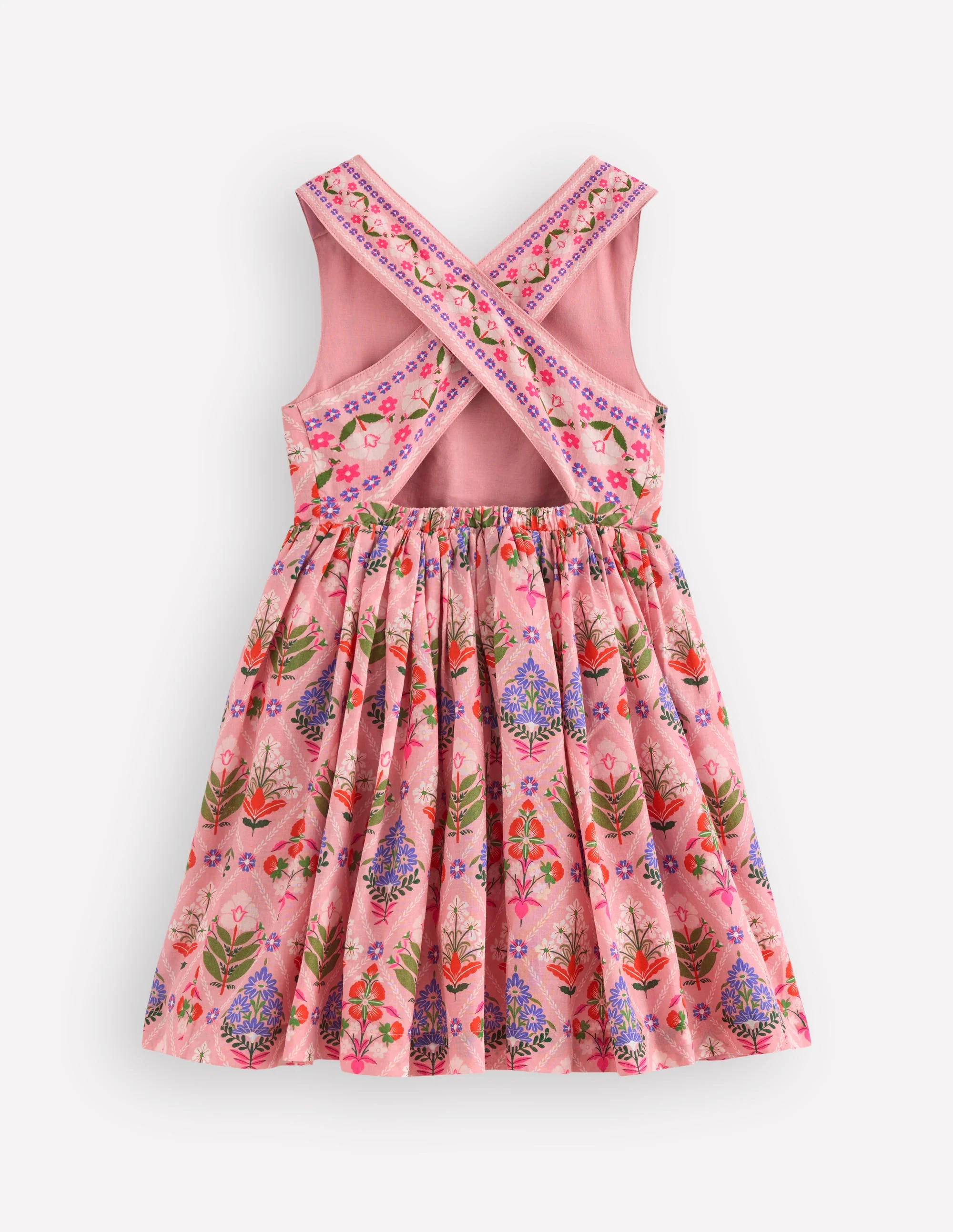 Harper Cross-Back Dress-Multi Diamond Floral - Image 2