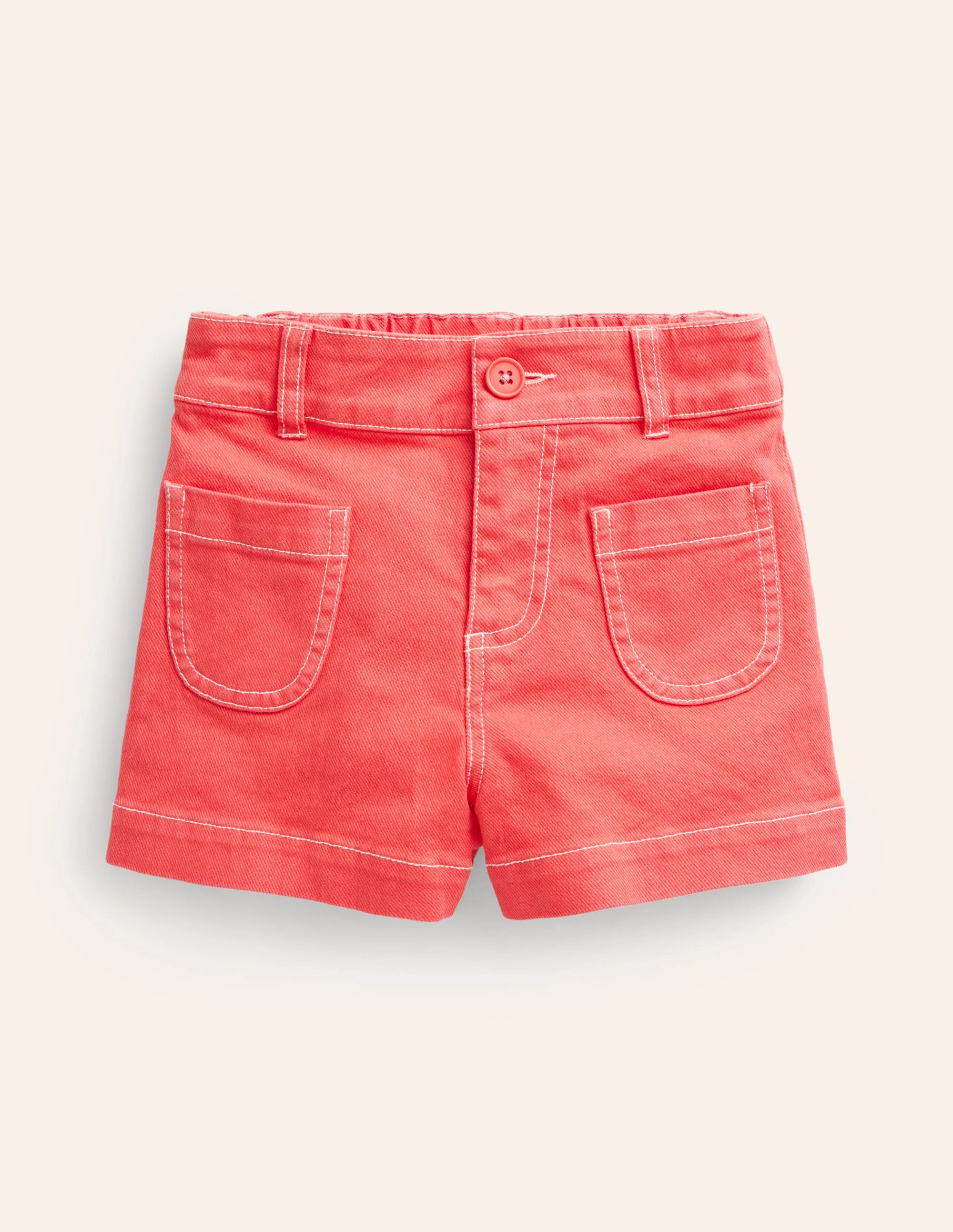 High Waisted Shorts-Jam Red