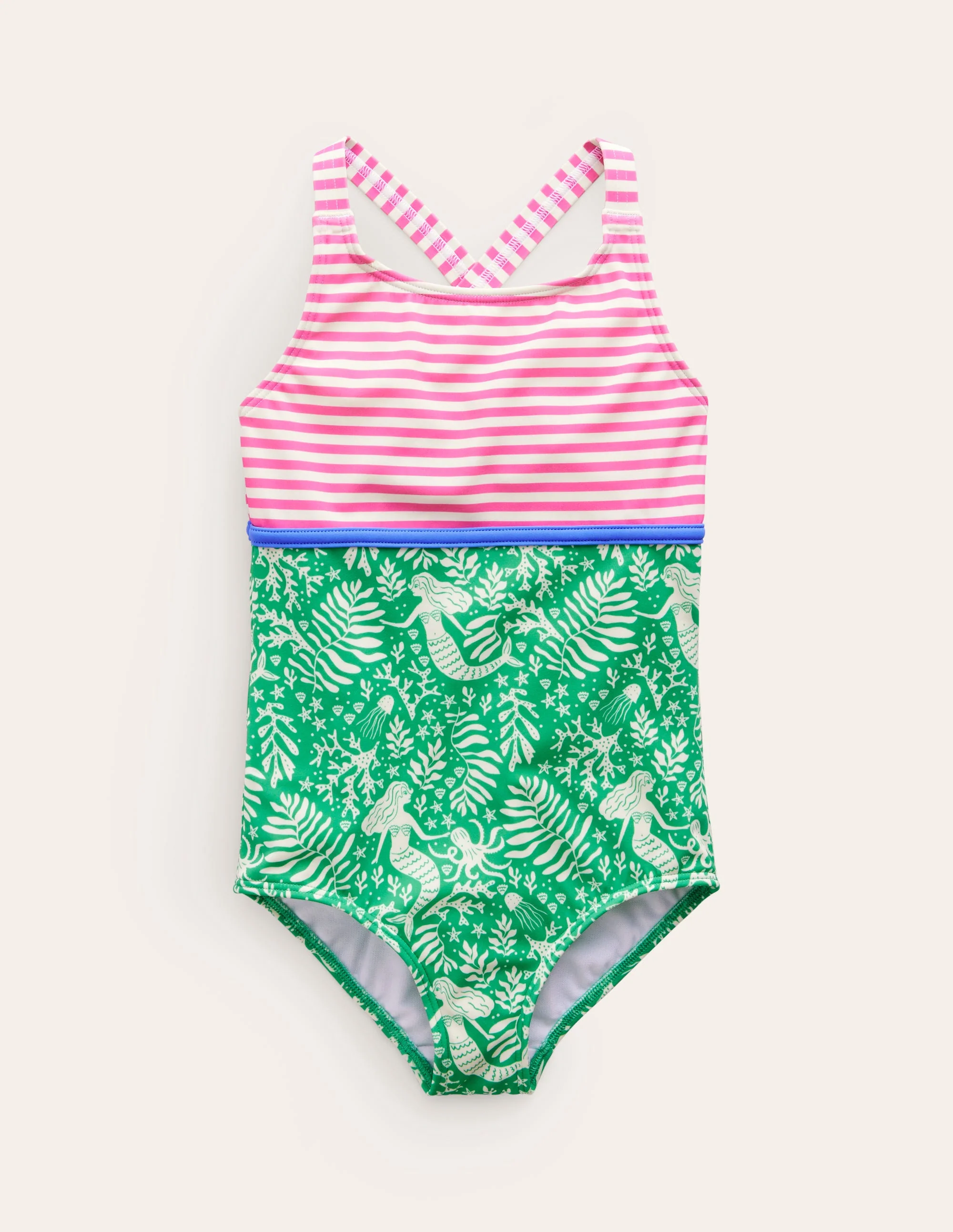 Hotchpotch Swimsuit-Pink, Green Mermaids