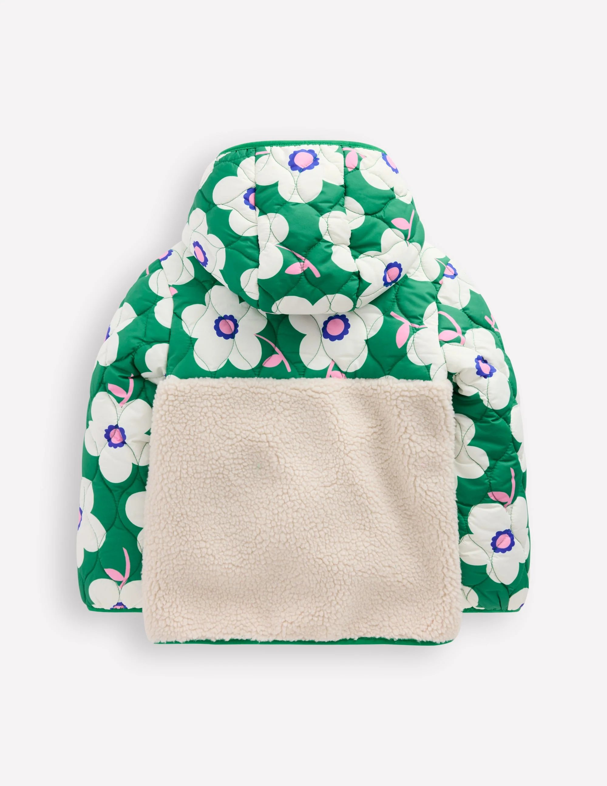 Janie Borg Mix Jacket-Rich Emerald Green Giant Daisy - Image 2
