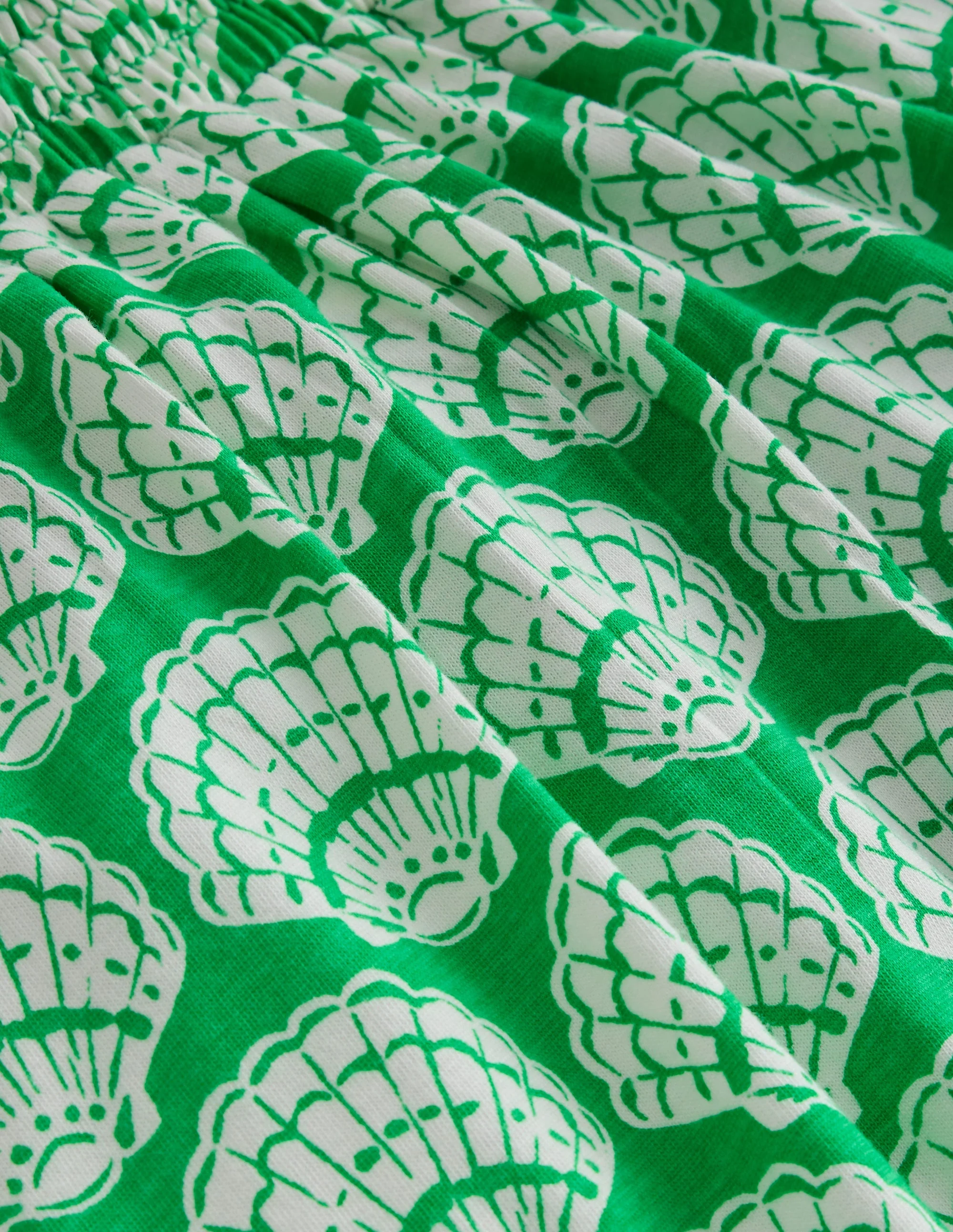 Jersey Harem Trousers-Pea Green Seashells - Image 3