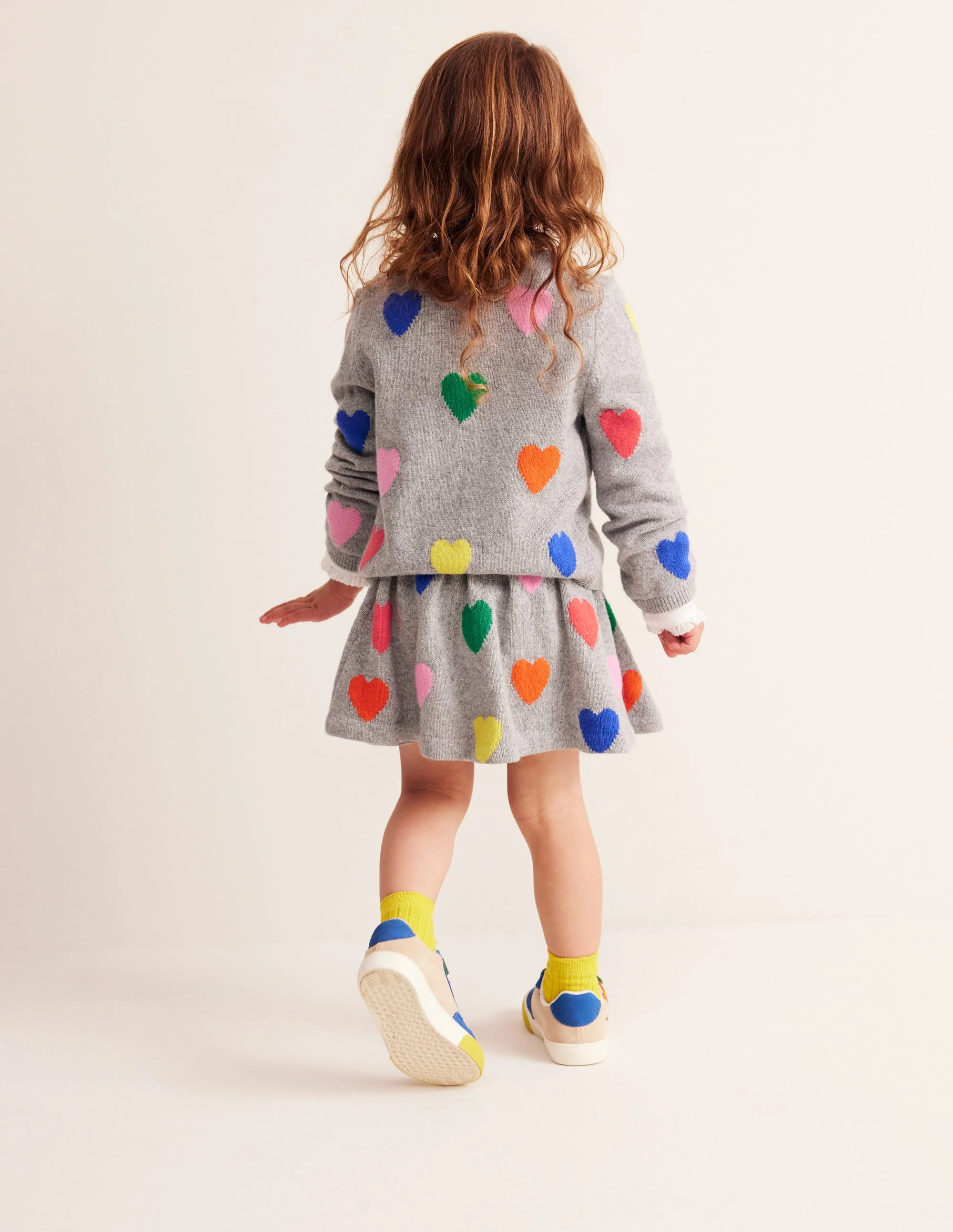Joyful Cardigan-Grey Marl Hearts - Image 4