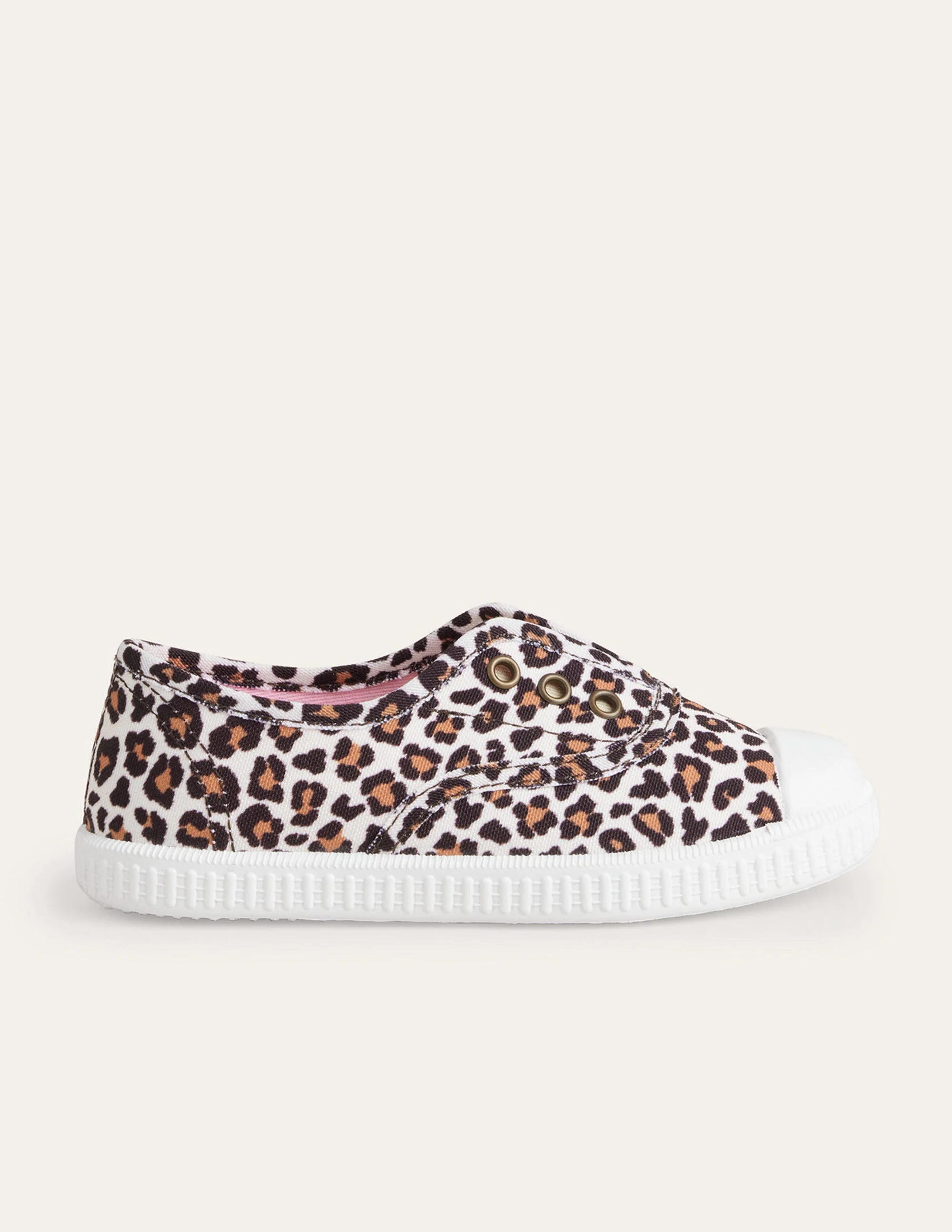 Laceless Canvas Pull-ons-Leopard