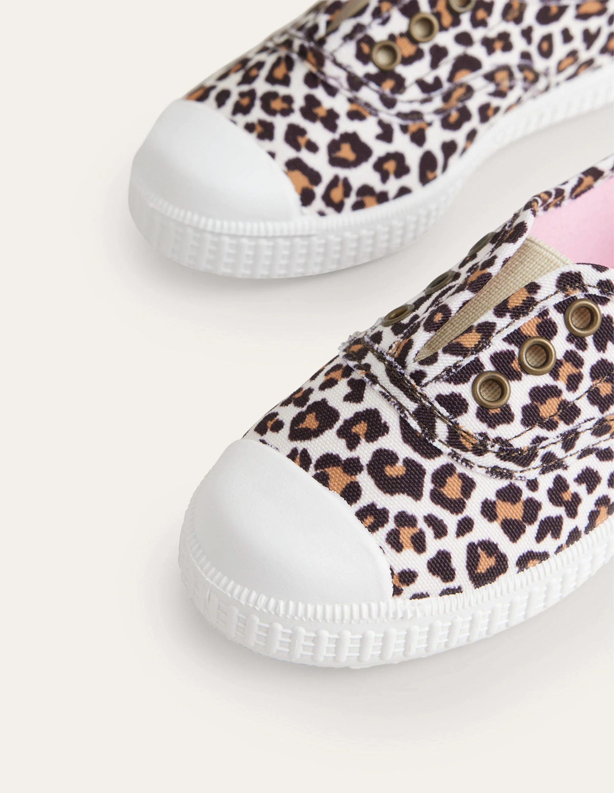 Laceless Canvas Pull-ons-Leopard - Image 3