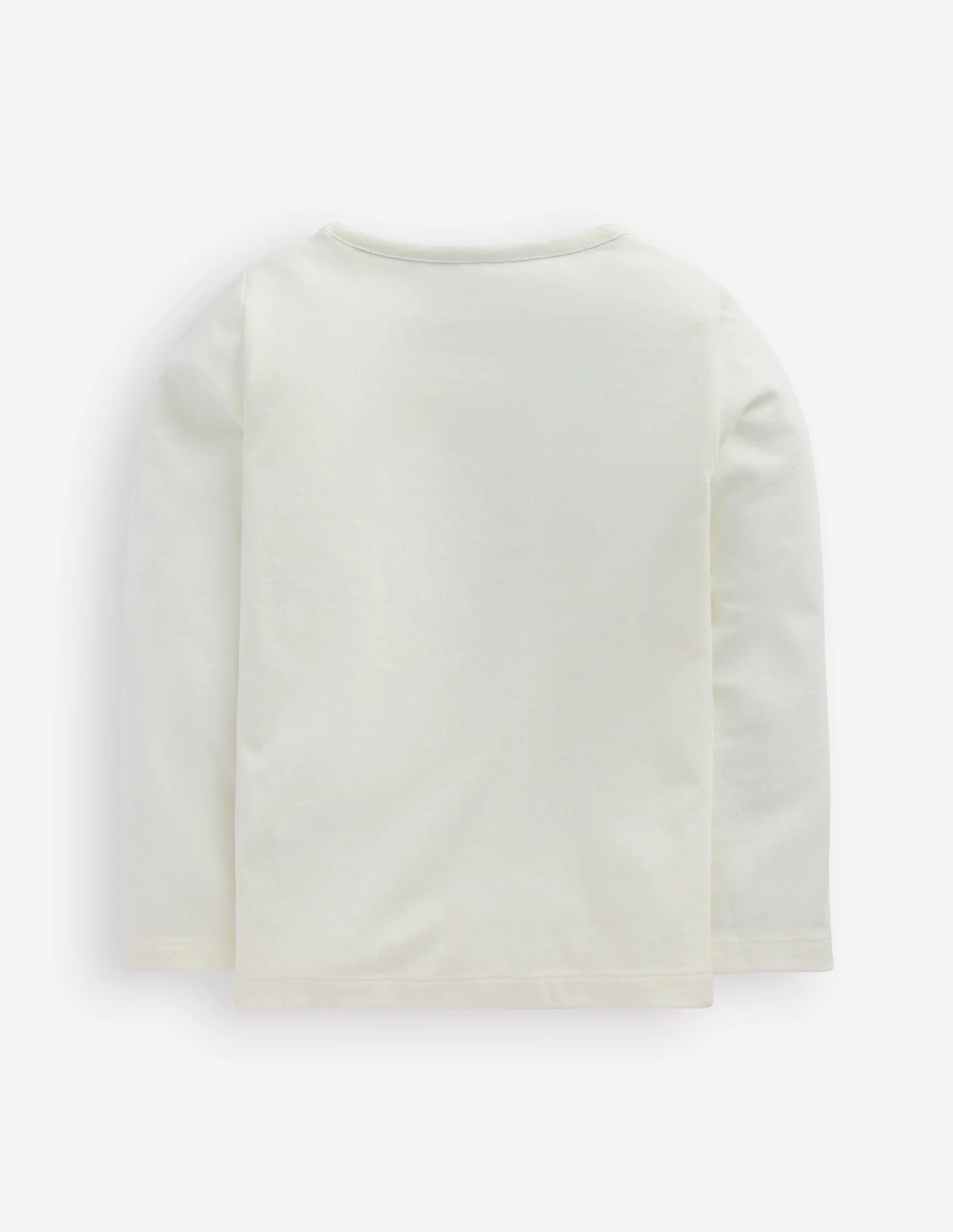 Long Sleeve Boucle T-shirt-Ivory Strawberries - Image 2