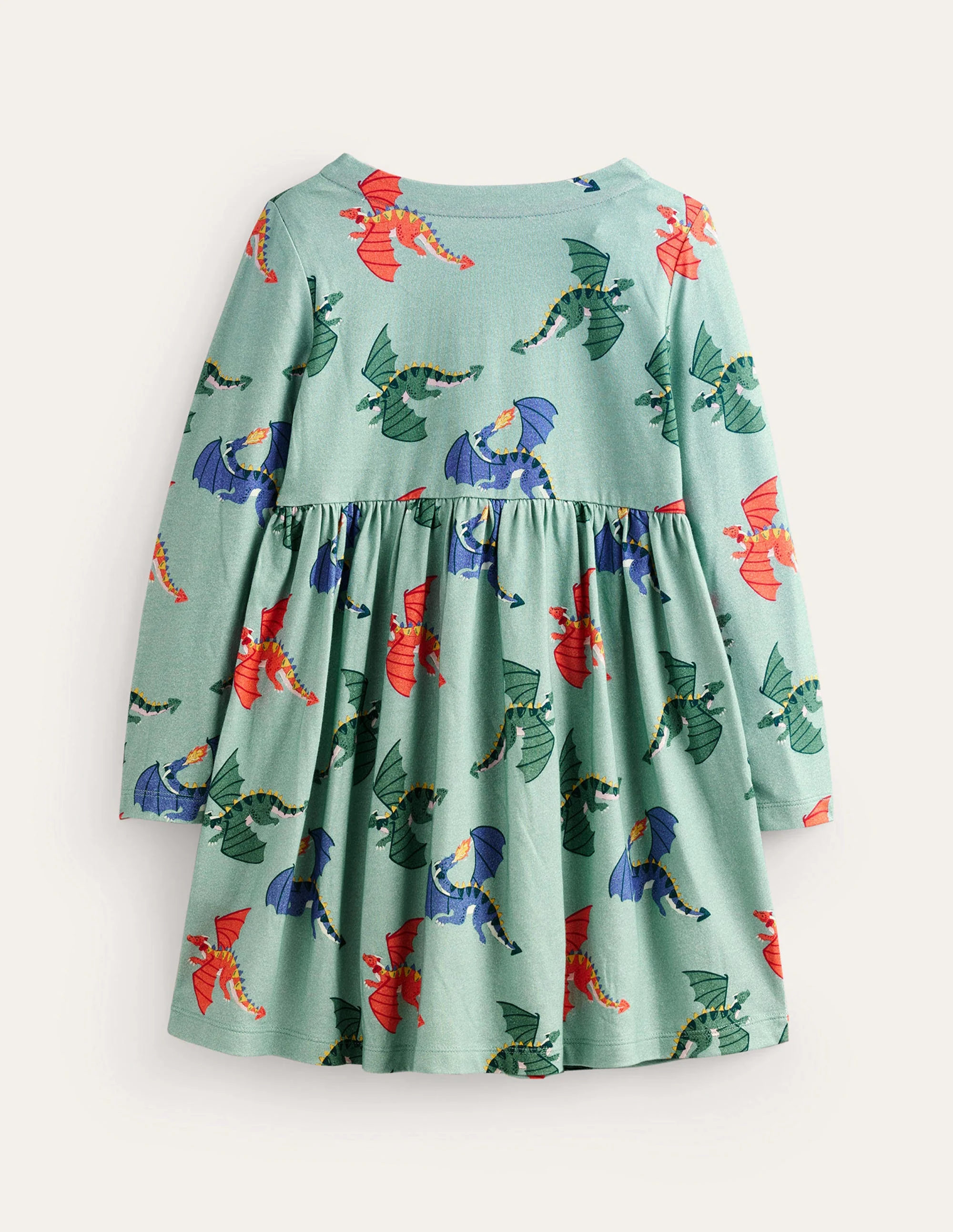 Long Sleeve Fun Jersey Dress-Georgian Blue Dragons - Image 2