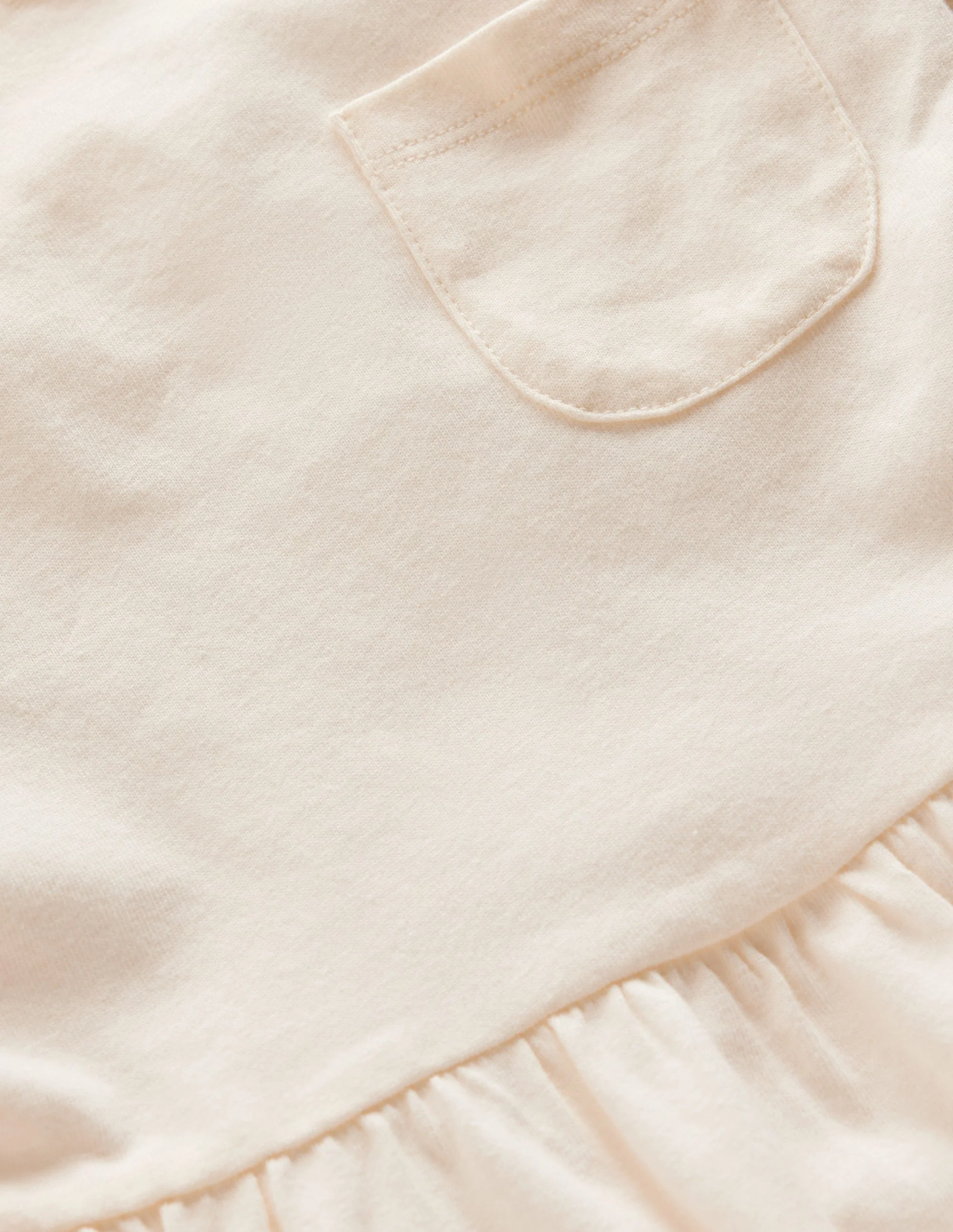 Long Sleeve Peplum Top-Soft Ivory - Image 3
