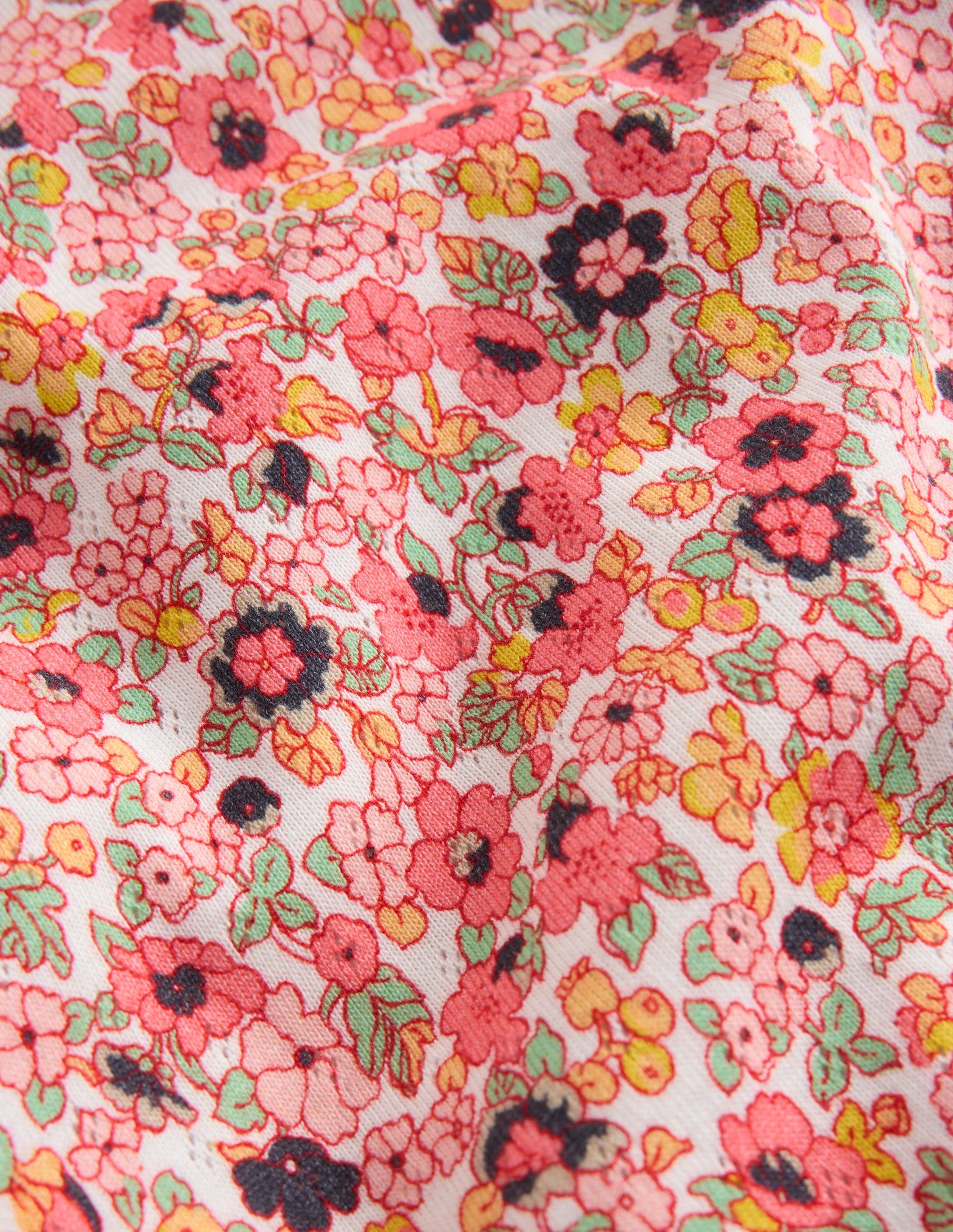 Long Sleeve Pointelle Top-Pink Floral - Image 4