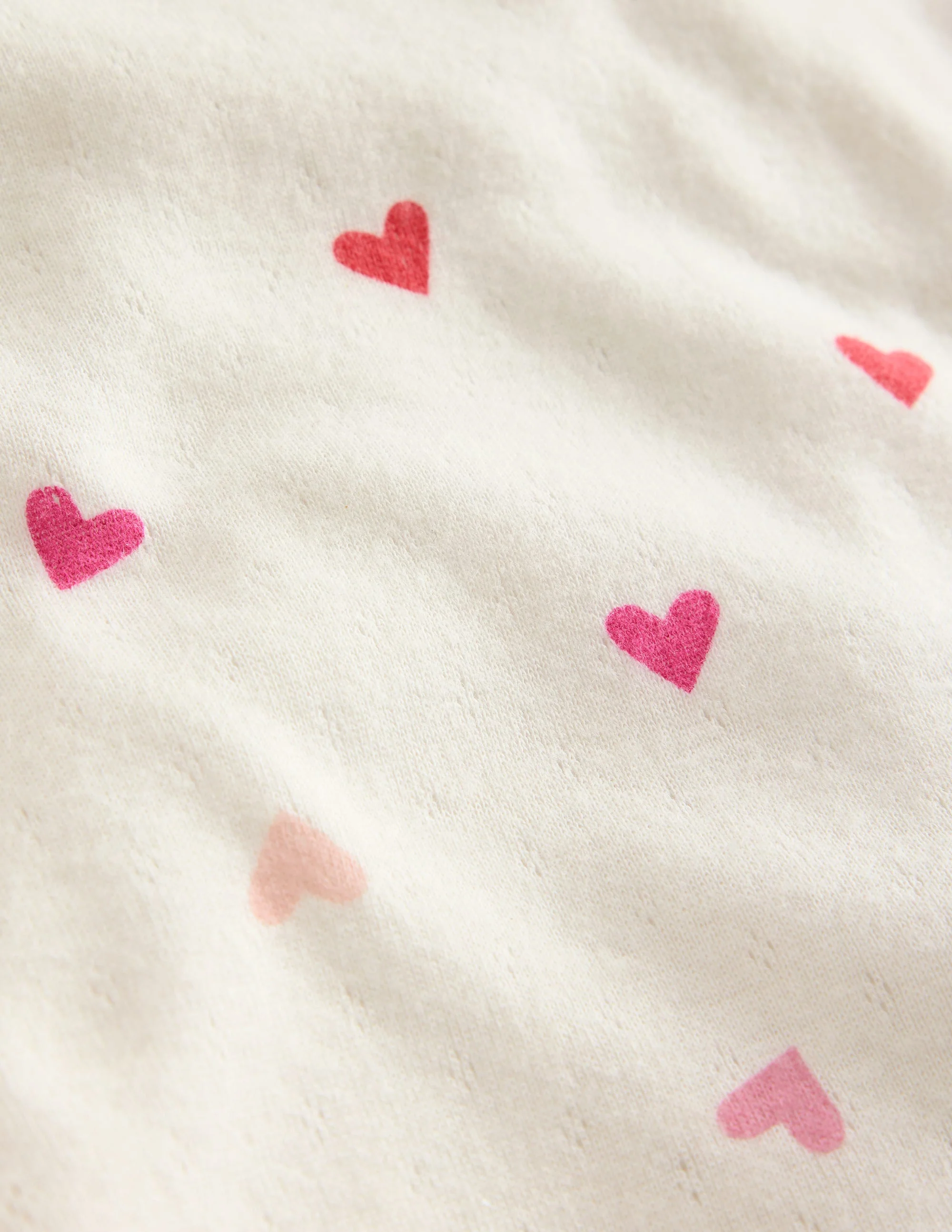 Long Sleeve Pointelle Top-Soft Ivory Hearts - Image 3