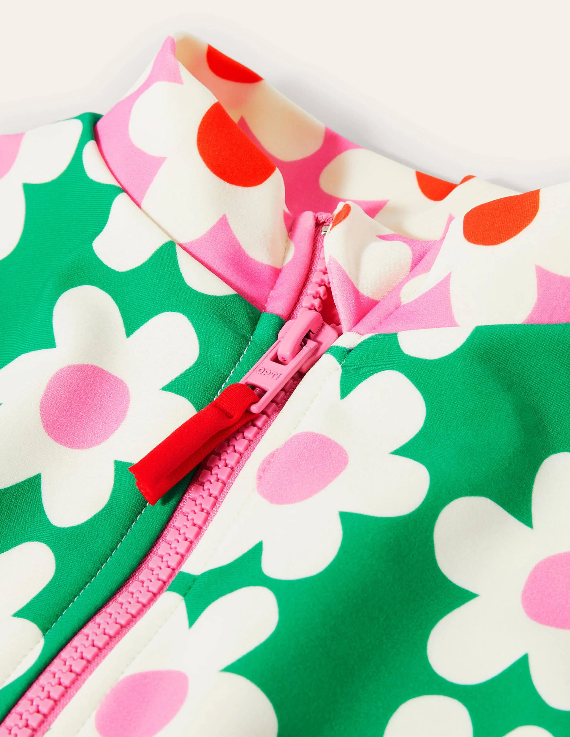 Long-sleeved Swimsuit-Green Pepper Daisy Geo - Image 3