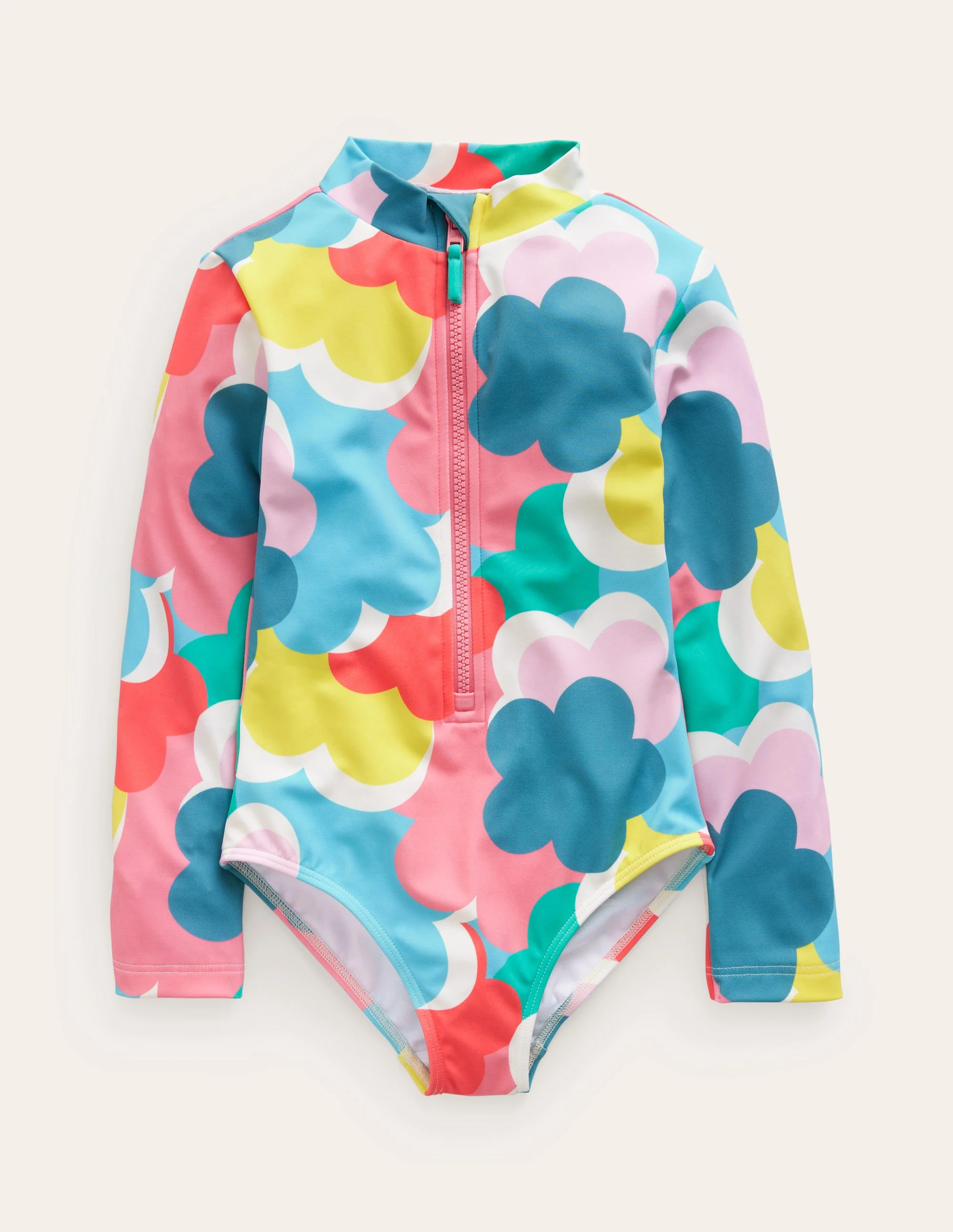 Long-sleeved Swimsuit-Multi Rainbow Reef