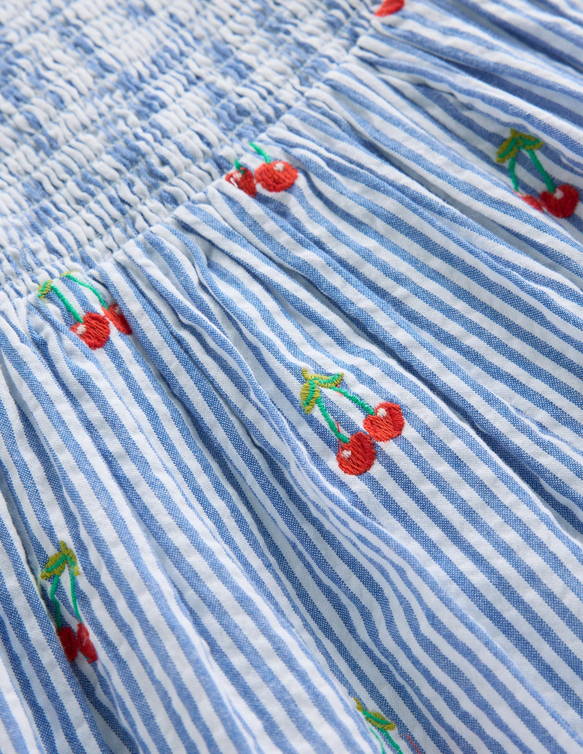 Luella Frill Maxi Sundress-Blue/White Cherries - Image 3