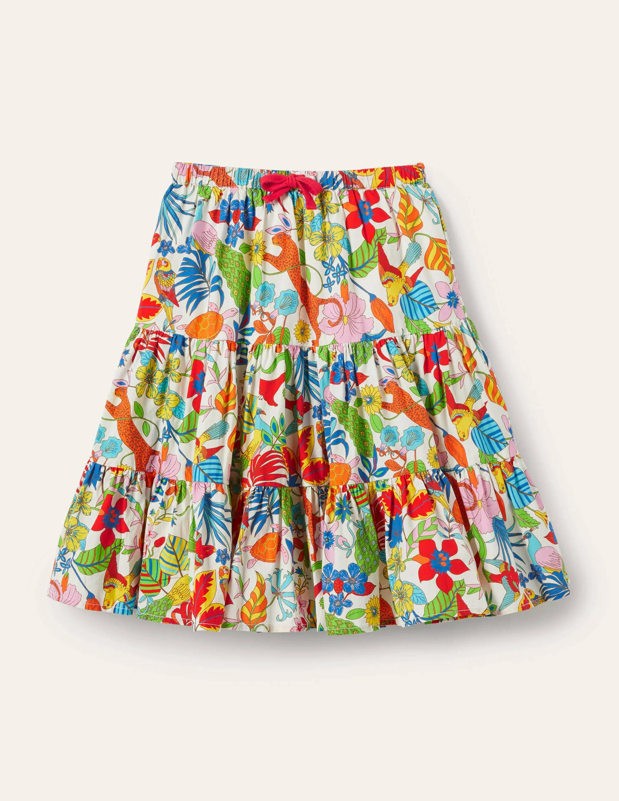 Midi Skirt-Multi Exotic Jungle