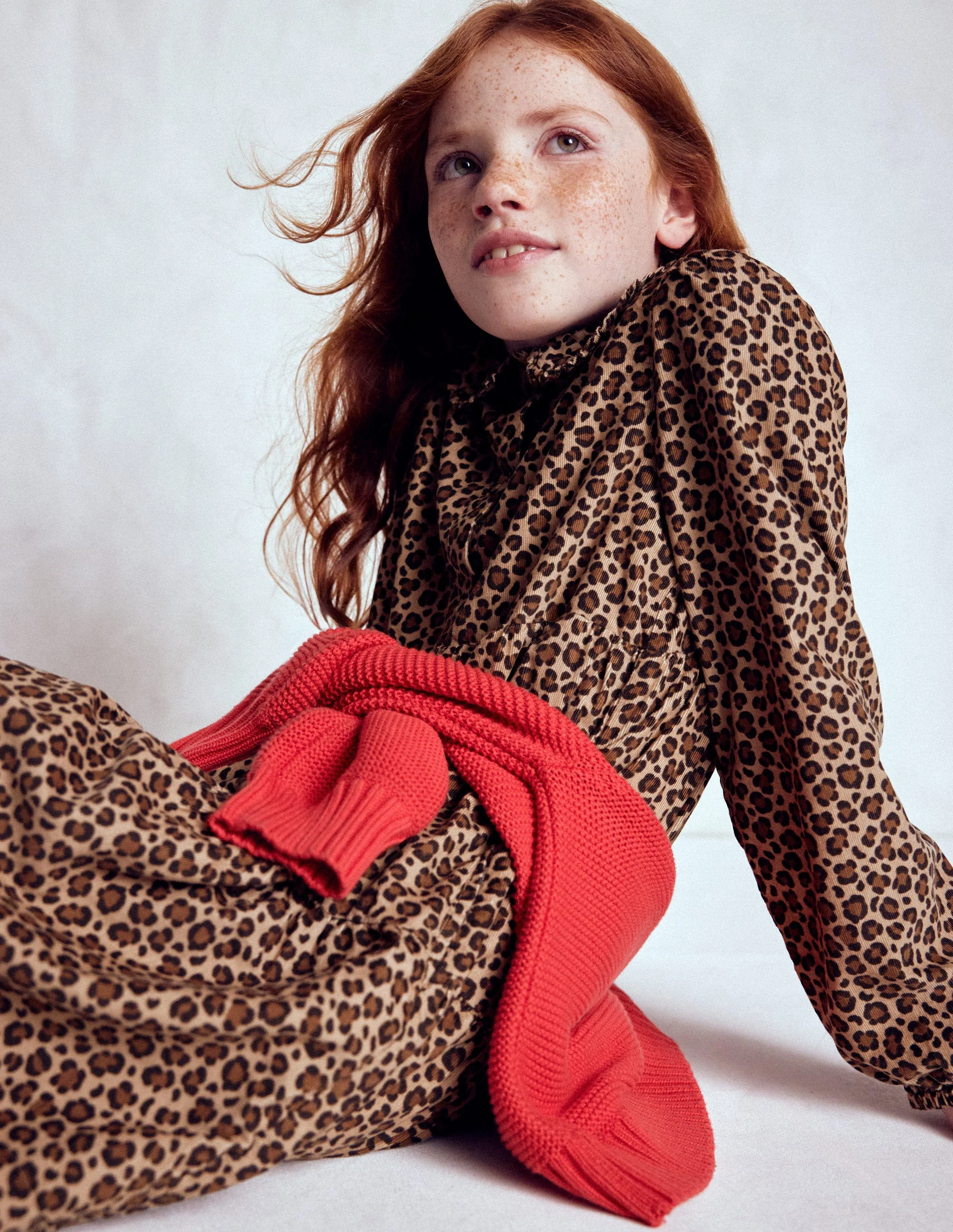 Minna Collared Woven Dress-Leopard - Image 2