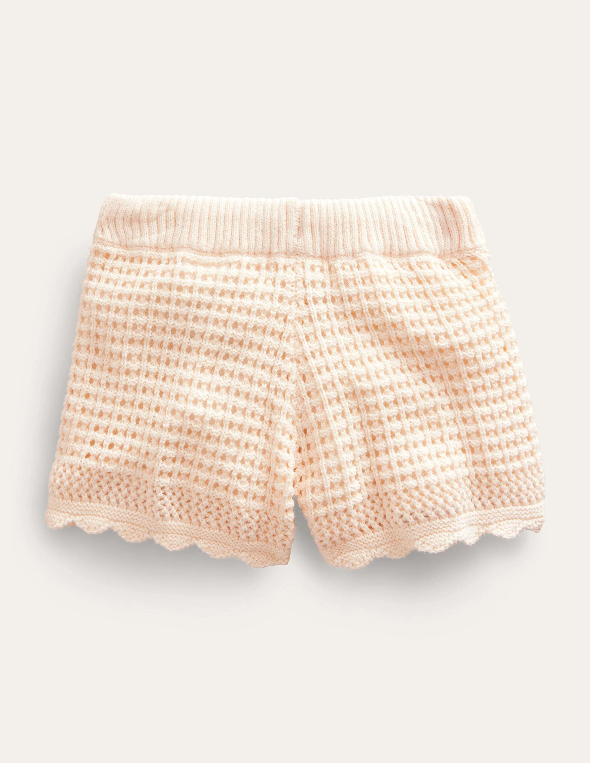Mock Crochet Shorts-Dorset Cream - Image 2