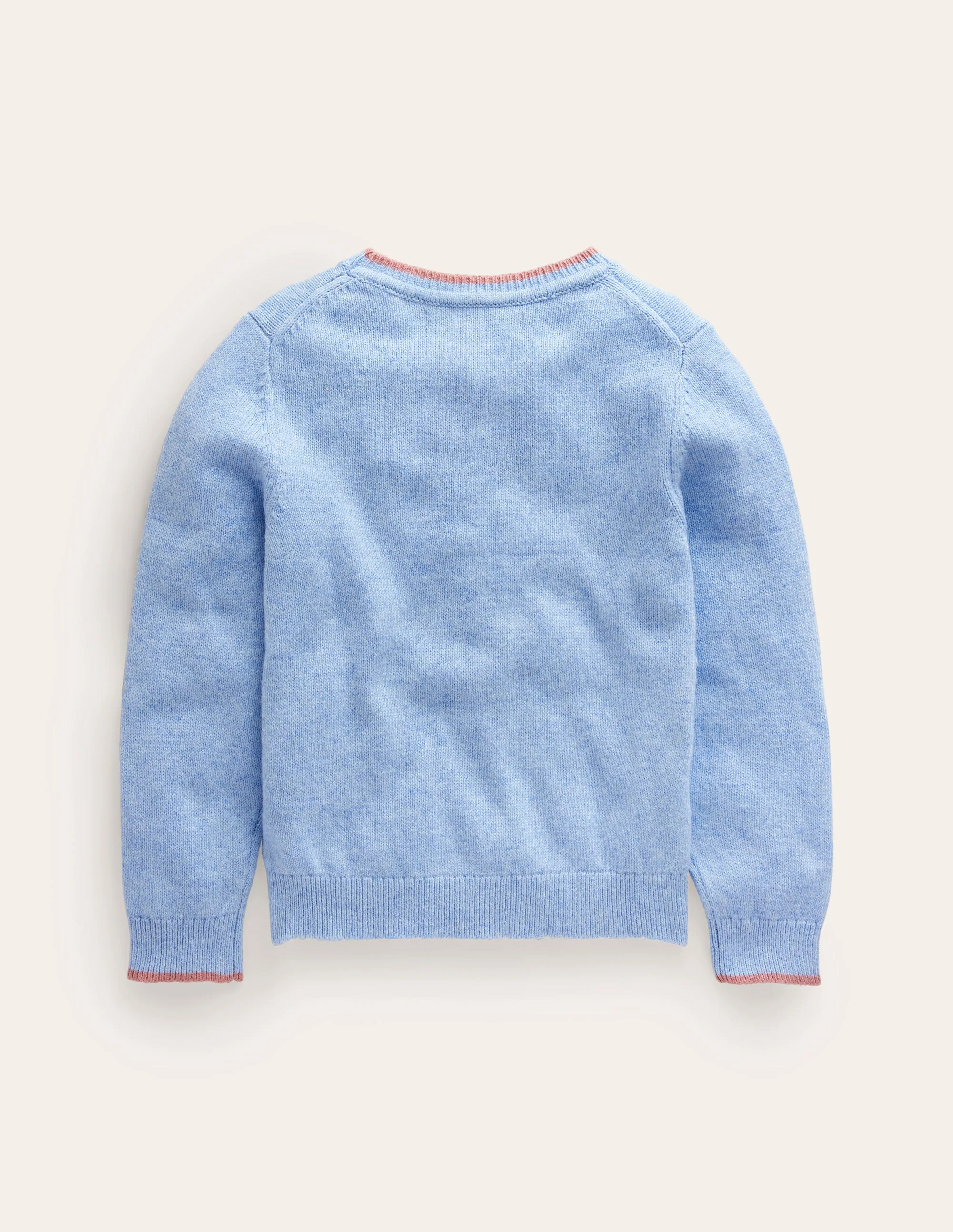 Novelty Logo Jumper-Pebble Blue Strawberry - Image 2