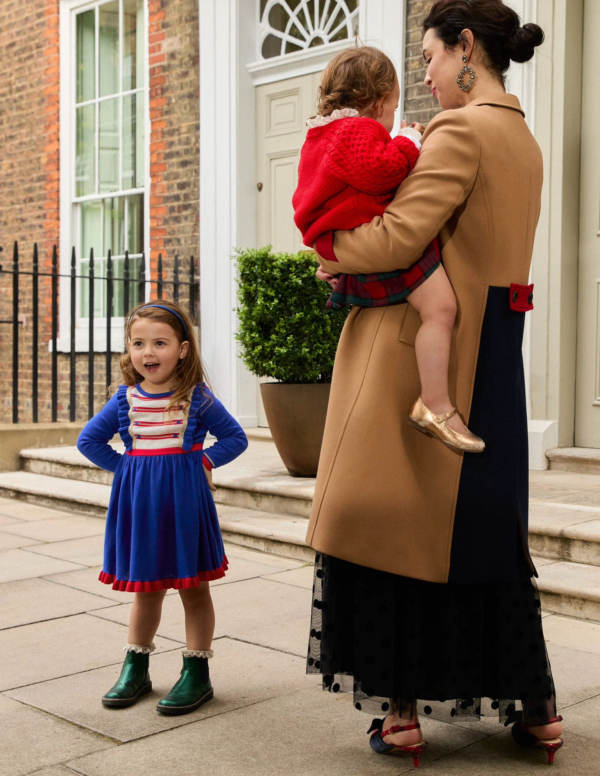 Nutcracker Knitted Dress-College Navy - Image 4