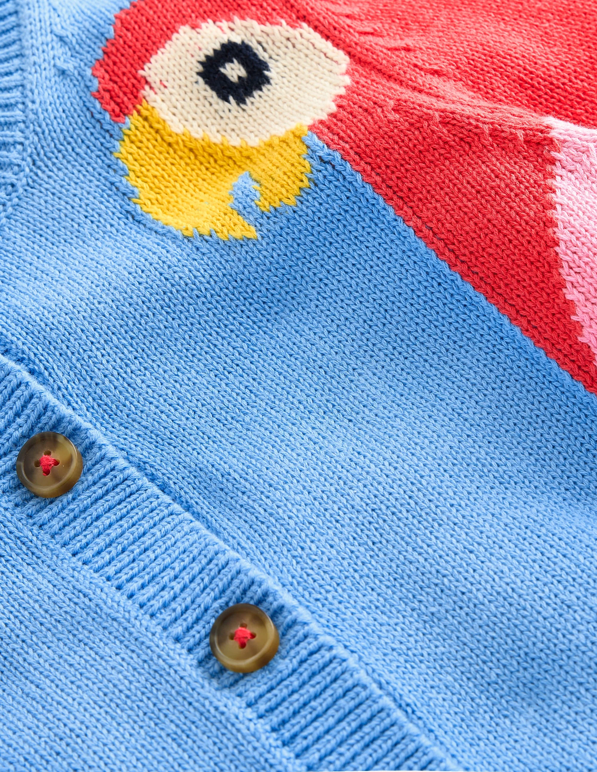 Parrot Logo Cardigan-Aqua Sea - Image 6