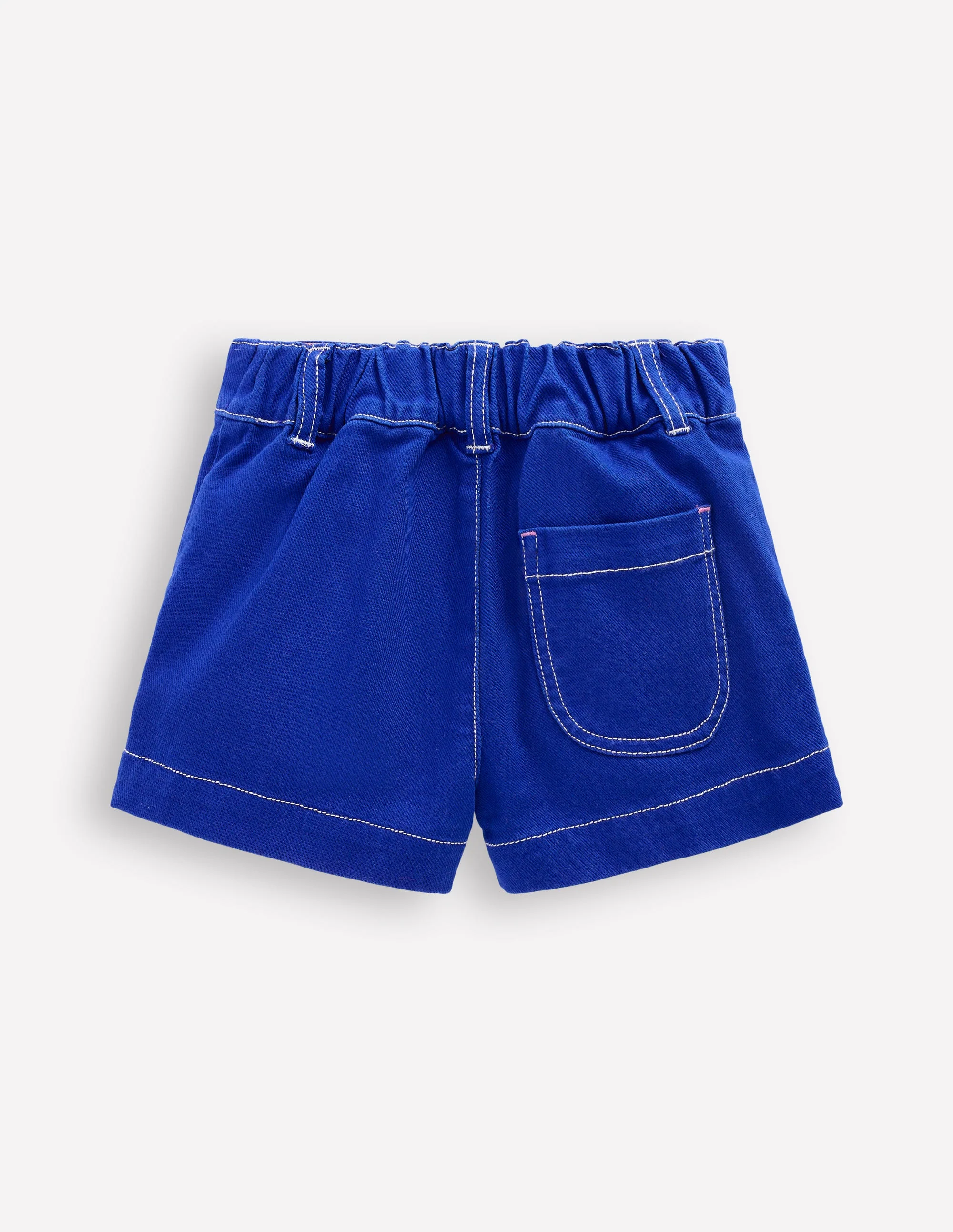 Patch Pocket Shorts-Bright Blue - Image 2
