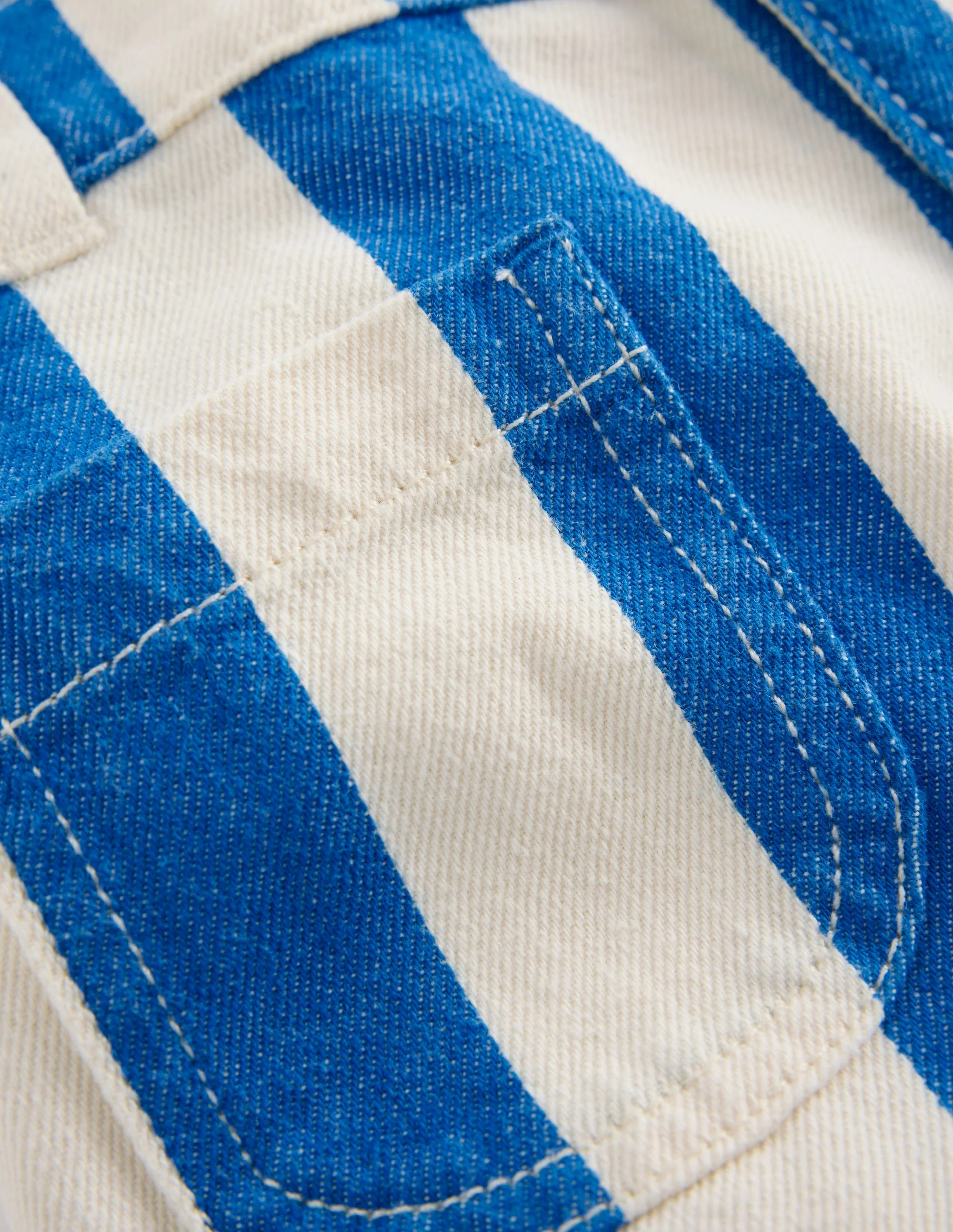 Patch Pocket Shorts-Kingfisher Blue/ Ivory - Image 5