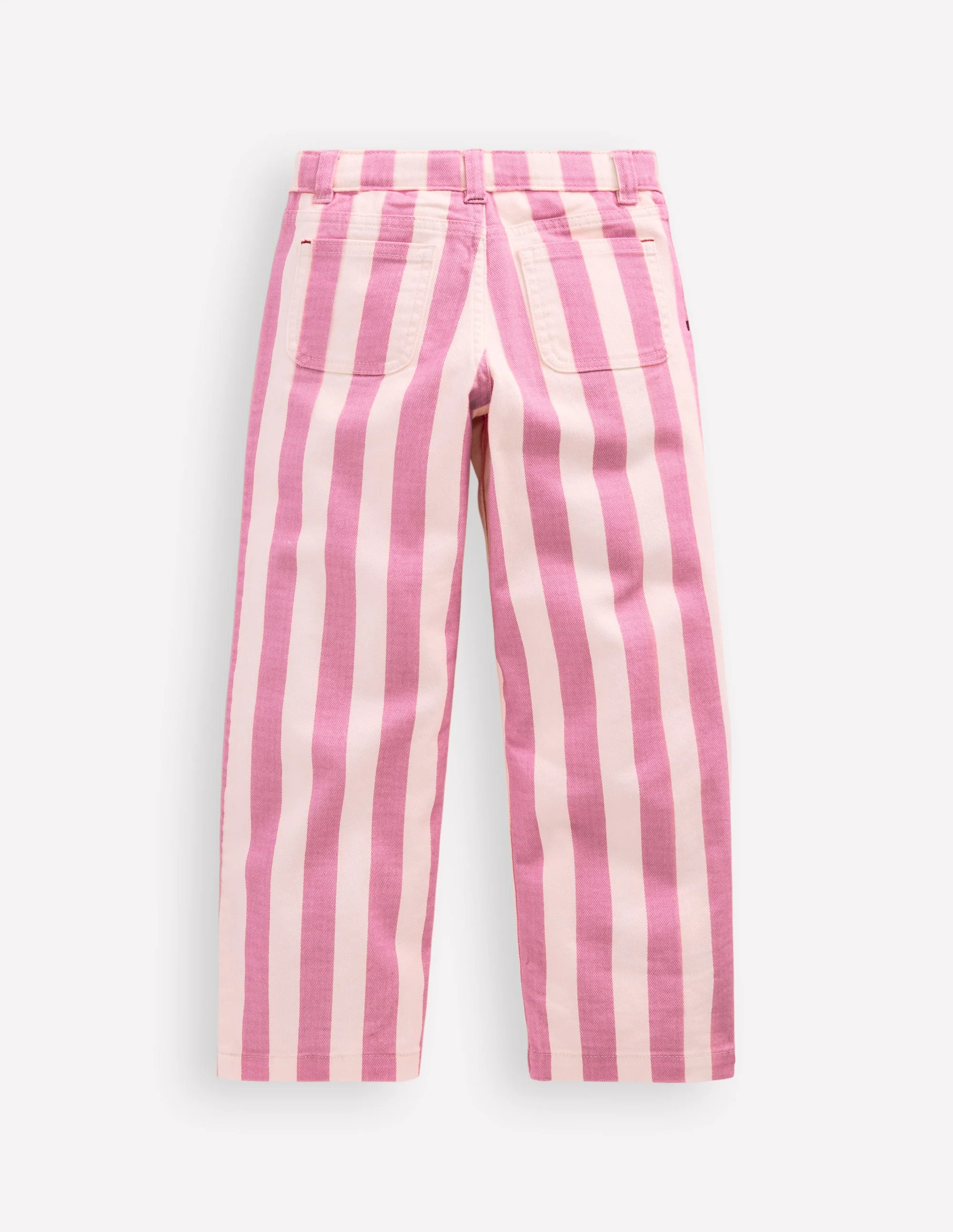 Patch Pocket Straight Jeans-Pink/Ivory Stripe - Image 5