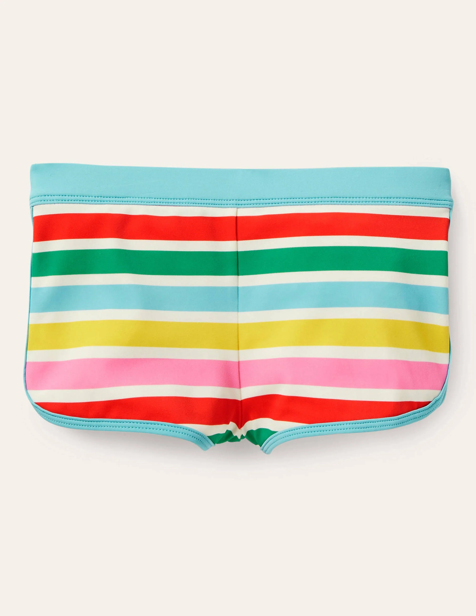 Patterned Swim Shorts-Ivory/Multi Rainbow - Image 2