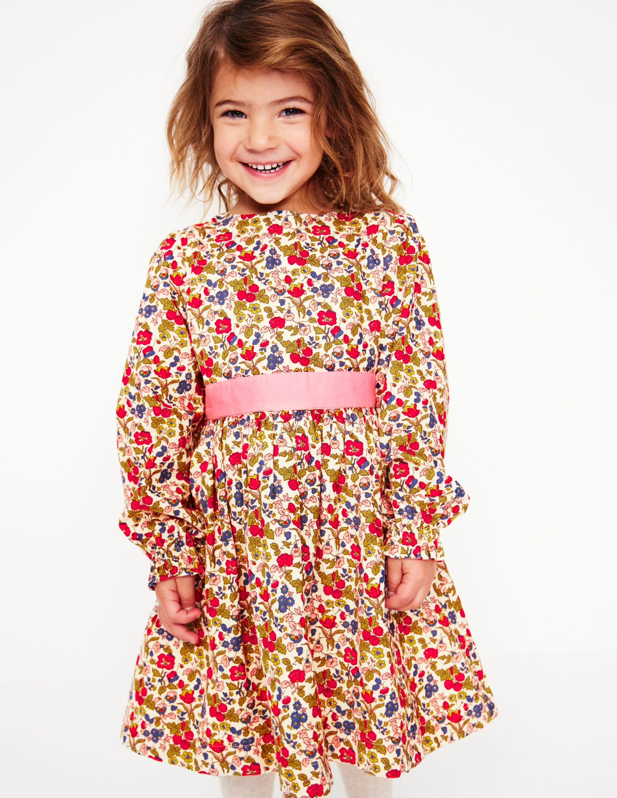 Peggy Cord Party Dress-Rockabilly Red Berry Floral - Image 2
