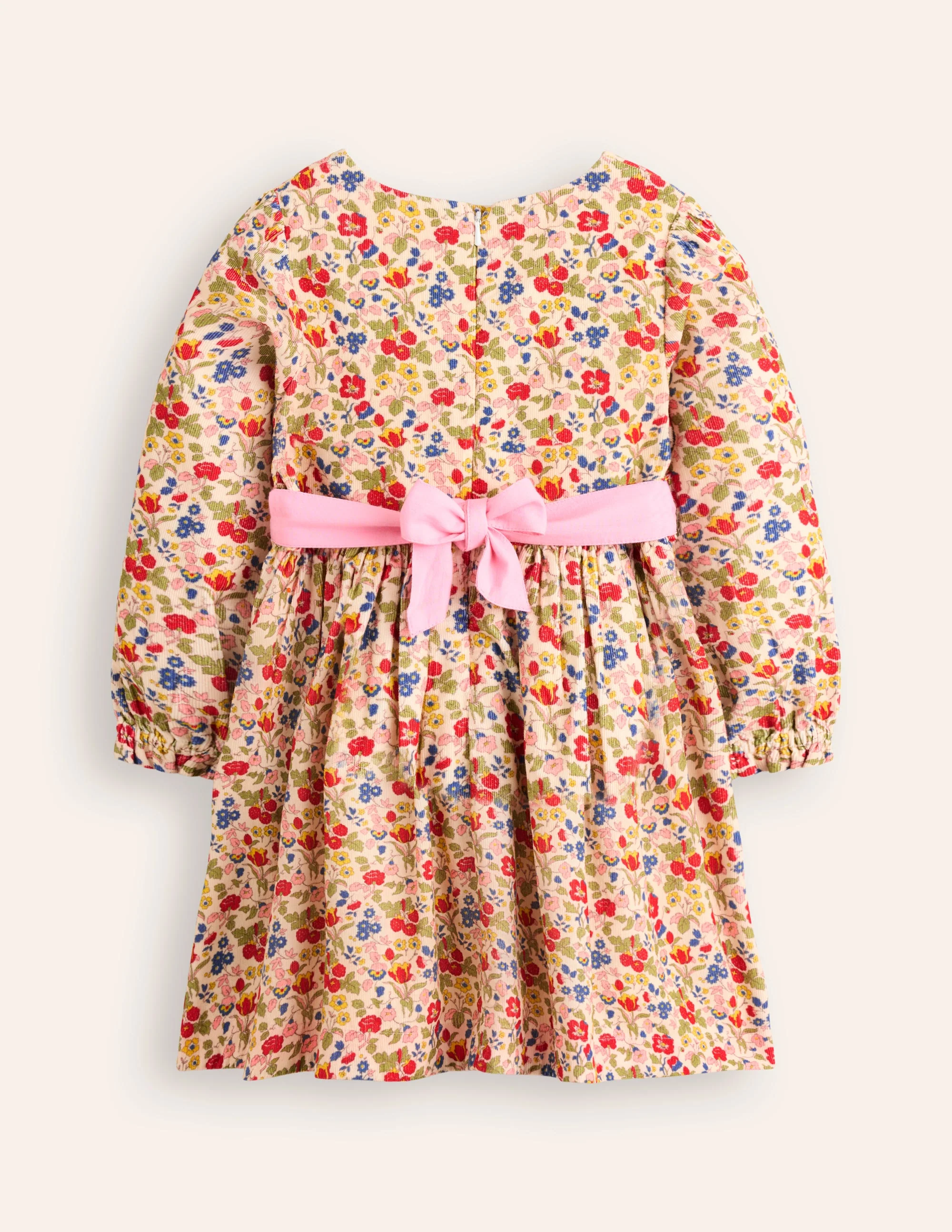 Peggy Cord Party Dress-Rockabilly Red Berry Floral - Image 5