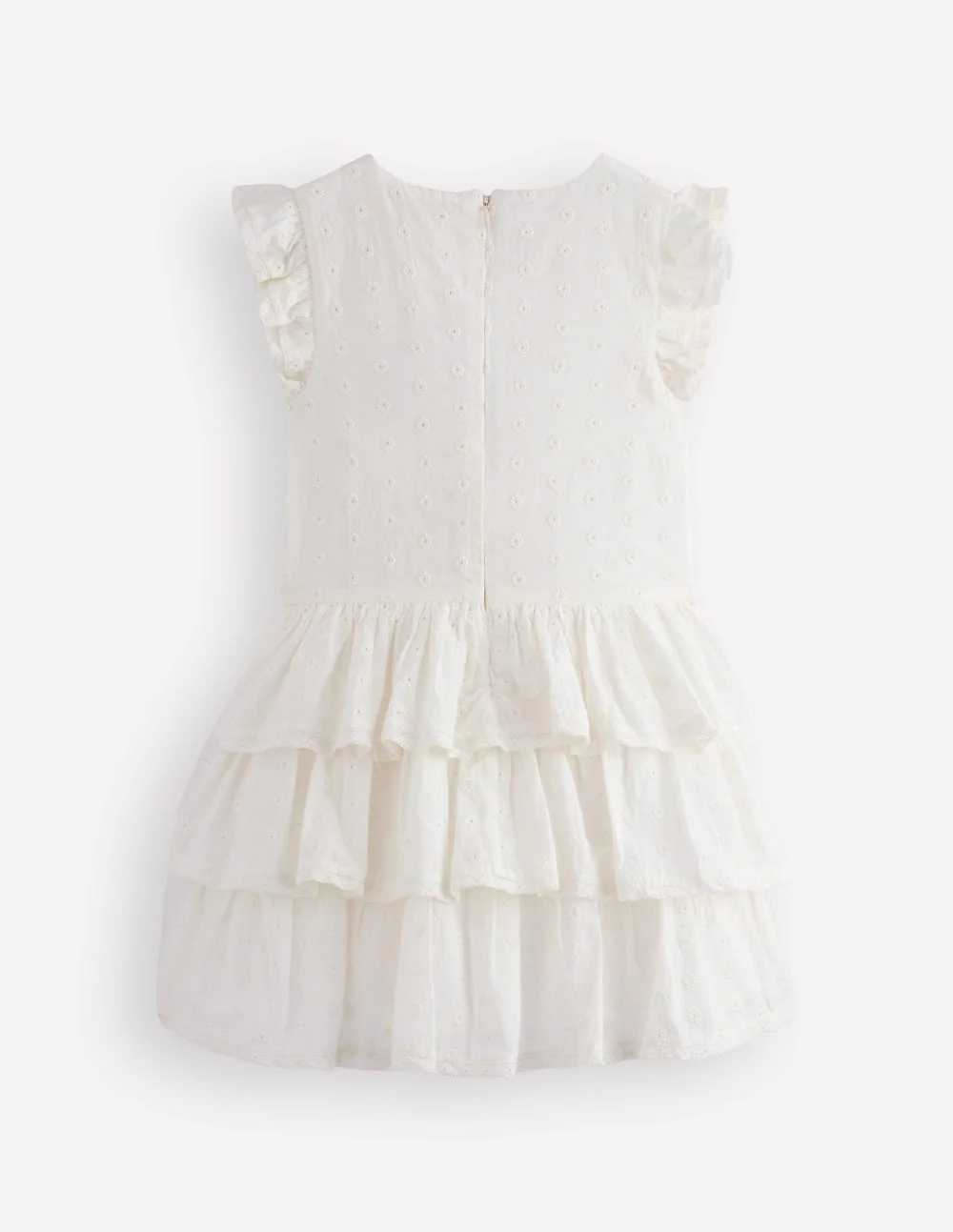 Pintuck Tiered Dress-Soft Ivory - Image 4