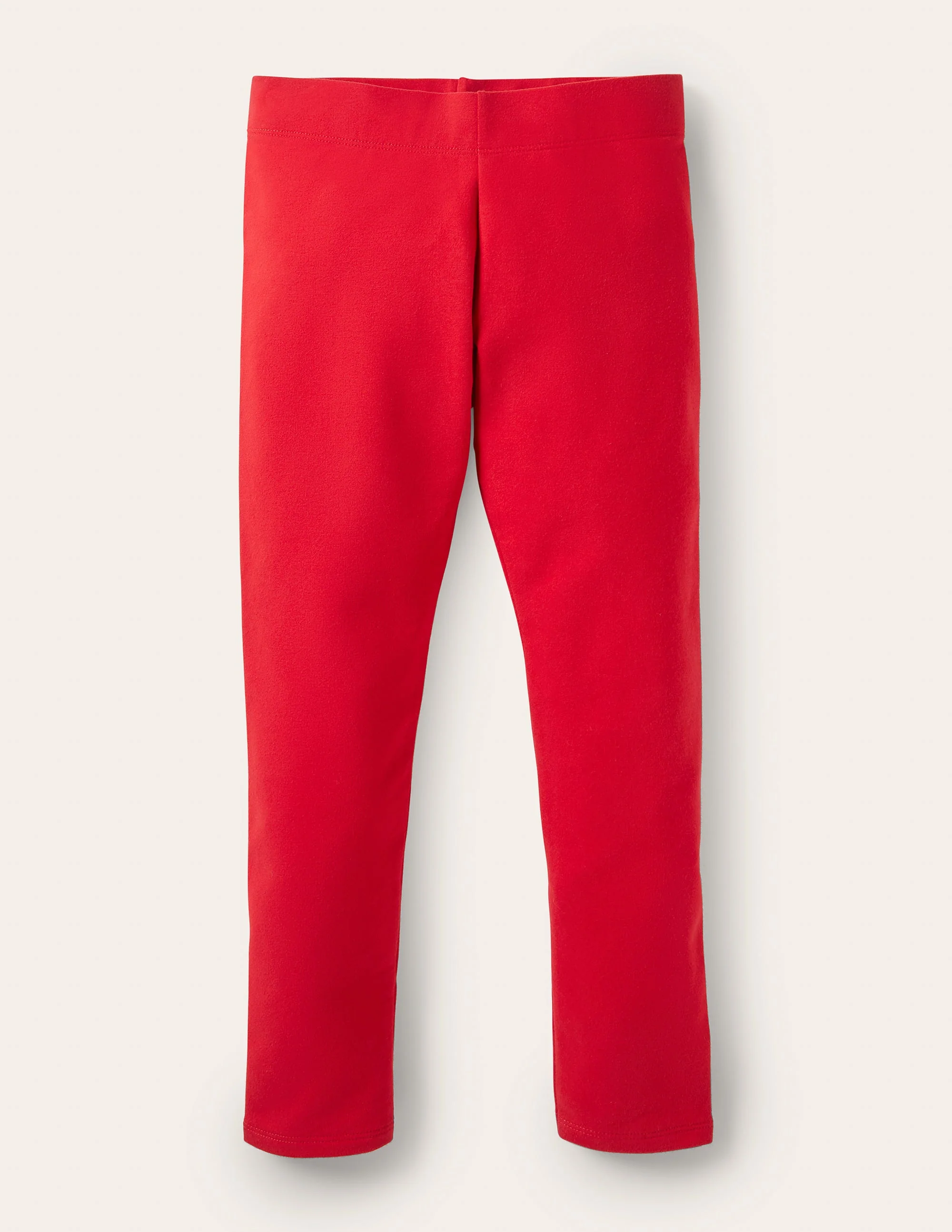 Plain Cosy Leggings-Rockabilly Red