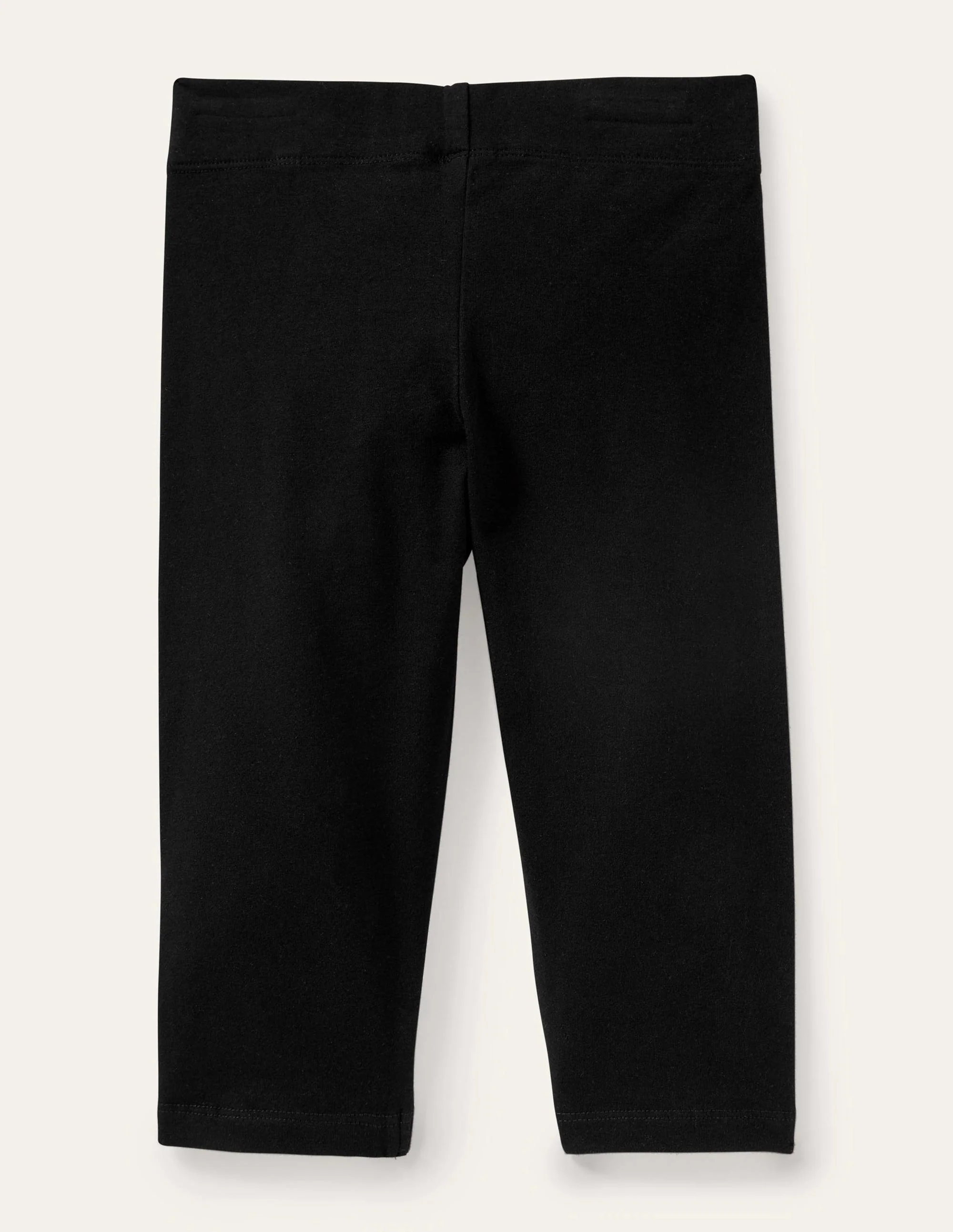 Plain Cropped Leggings-Black - Image 2