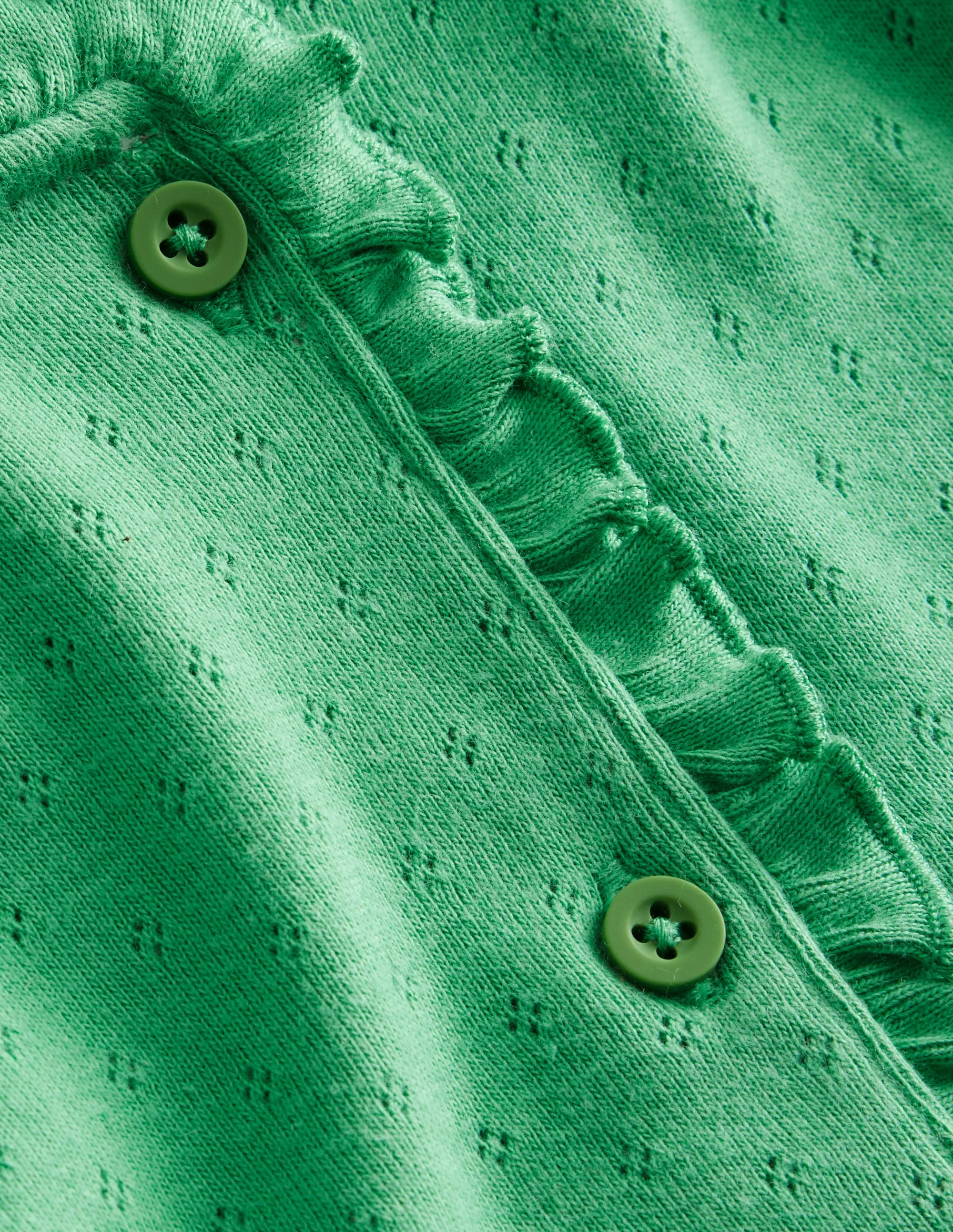 Pointelle Cardigan-Aloe Green - Image 3