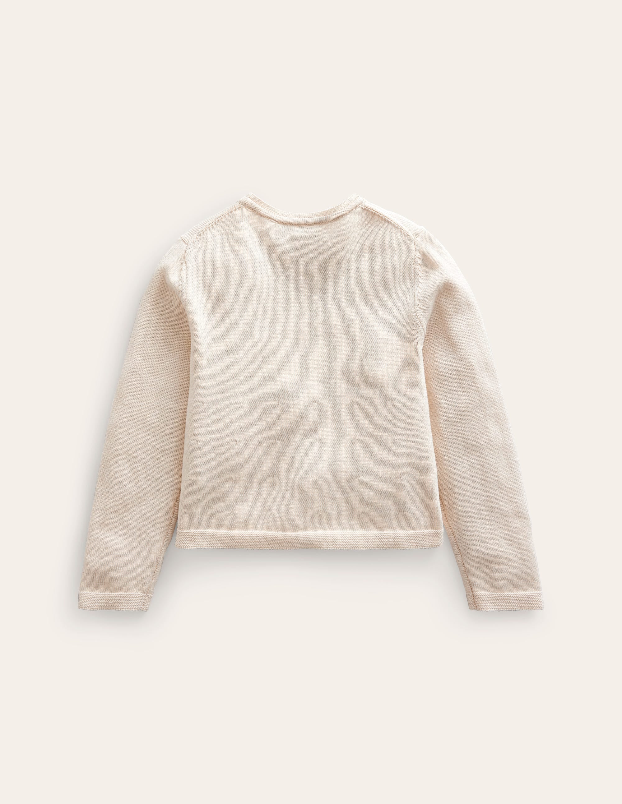 Pointelle Cotton Cardigan-Ecru - Image 2