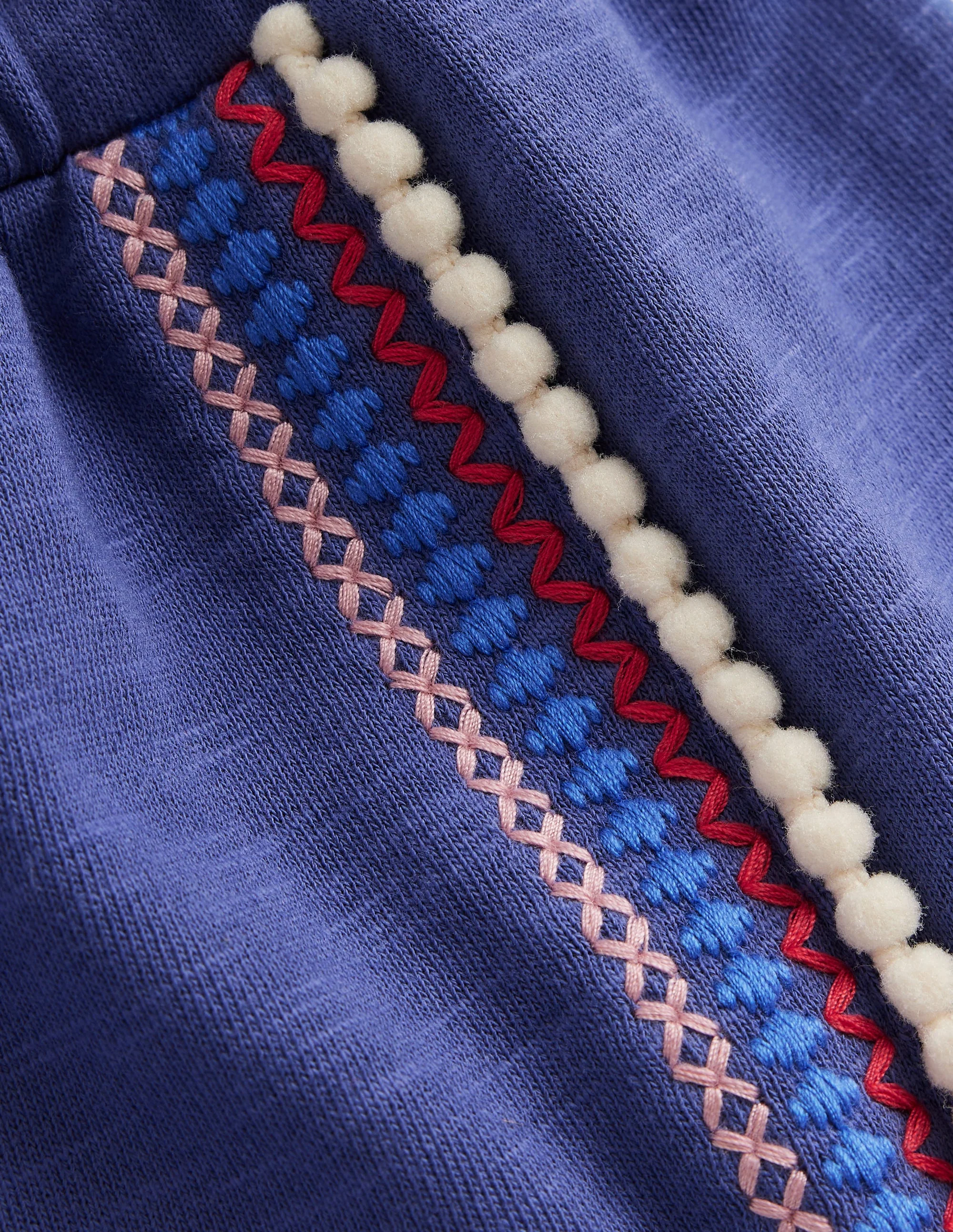 Pom Trim Jersey Shorts-Soft Starboard - Image 3