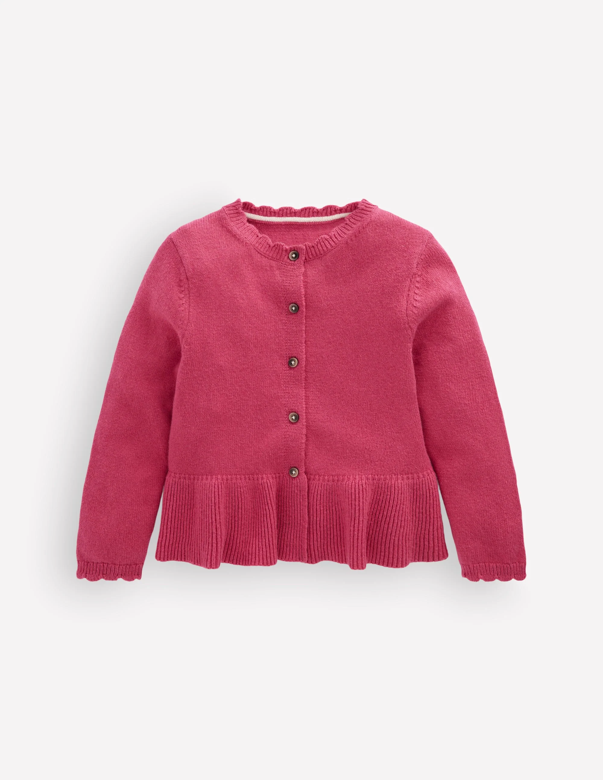 Pretty Peplum Cardigan-Winter Blush