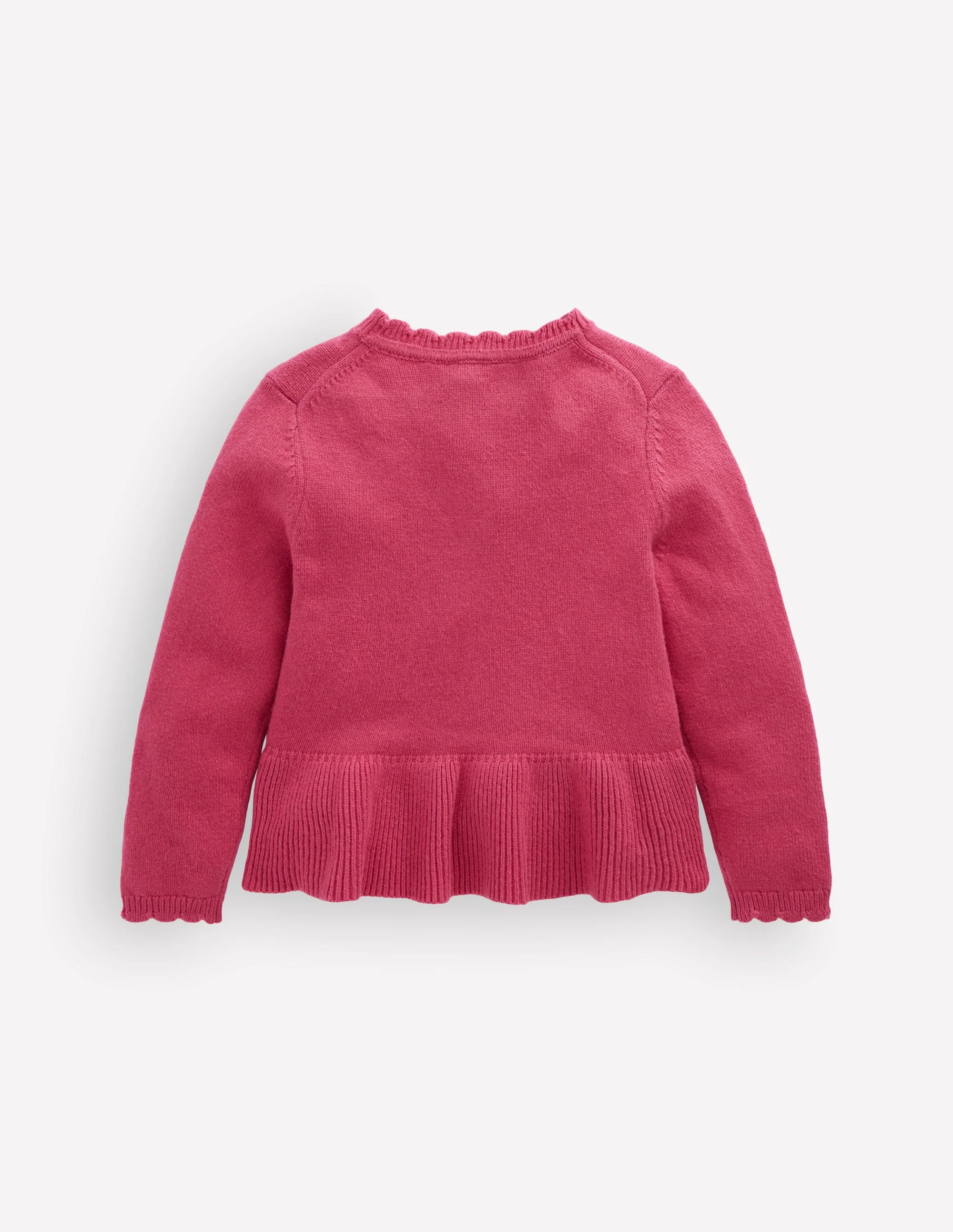 Pretty Peplum Cardigan-Winter Blush - Image 2